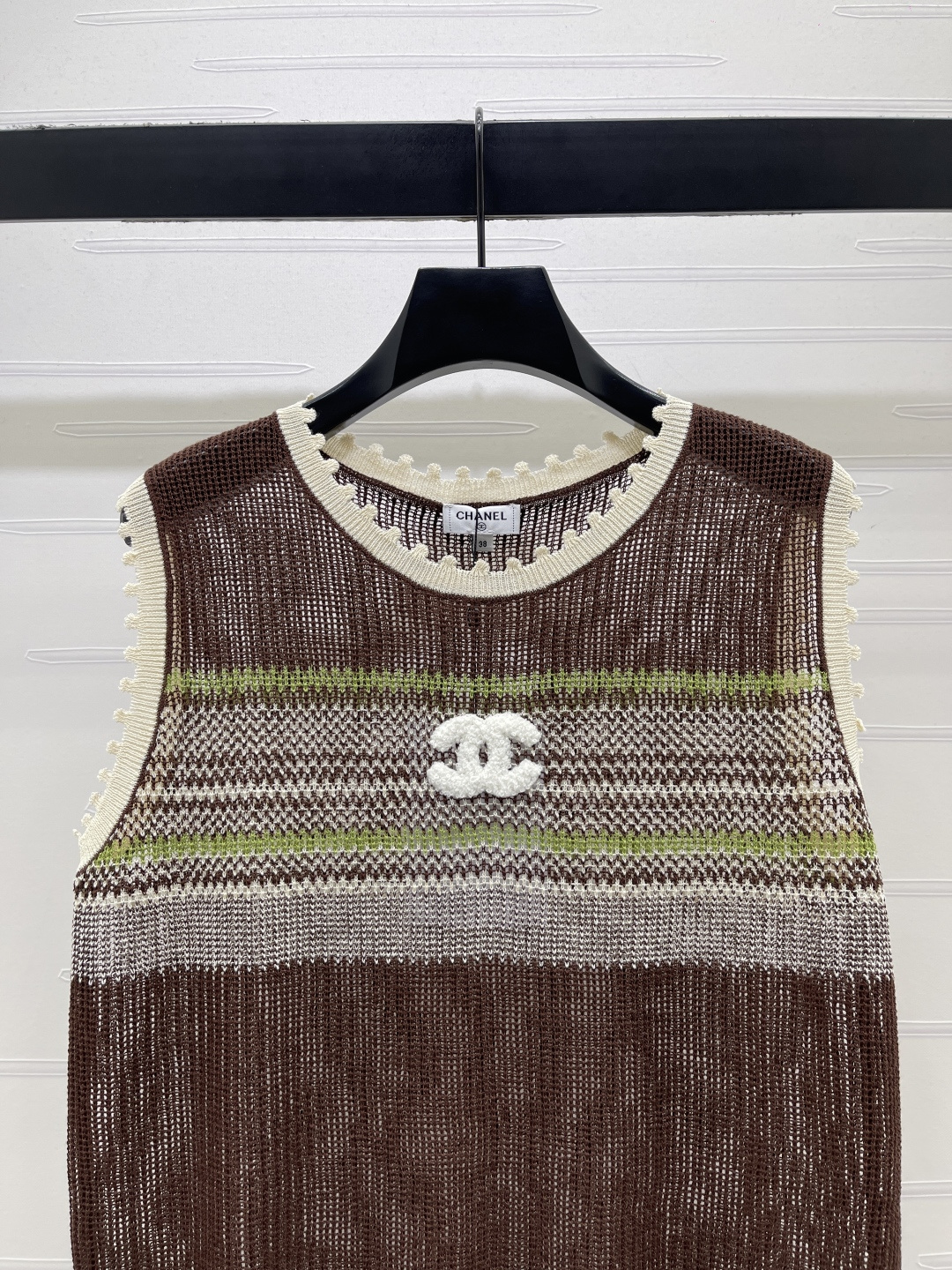 CHANEL ニット ウェア レディース ロゴデザイン ブラウン ベージュ マルチカラー - 画像 4