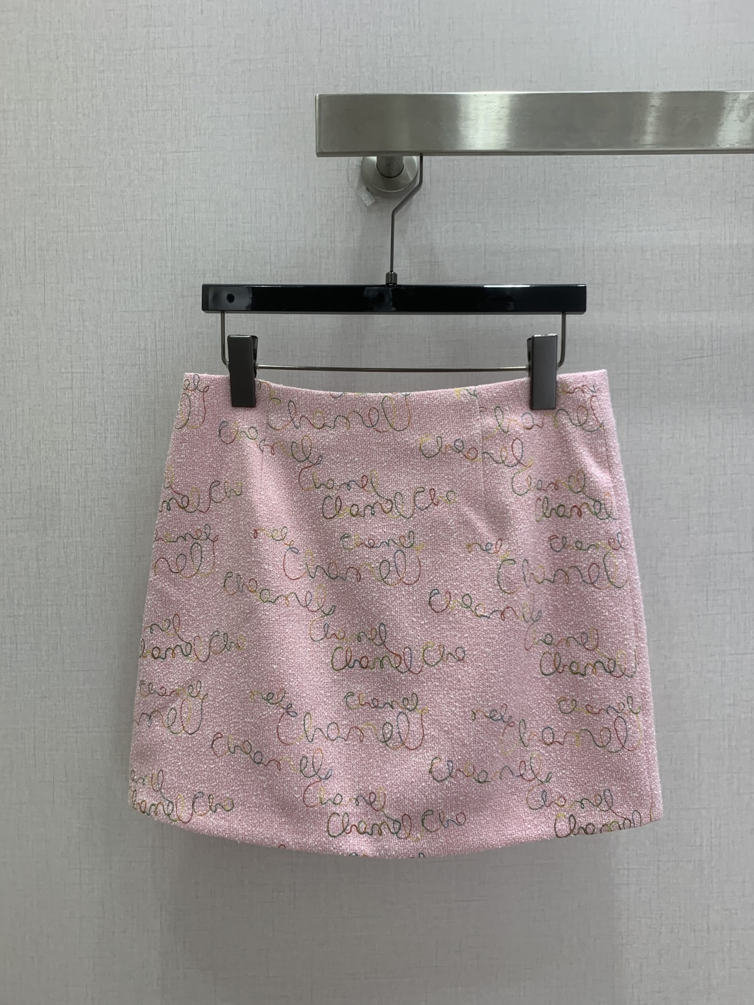 シャネル スカート コピー ロゴ柄 ピンク A字 ミニスカート レディース