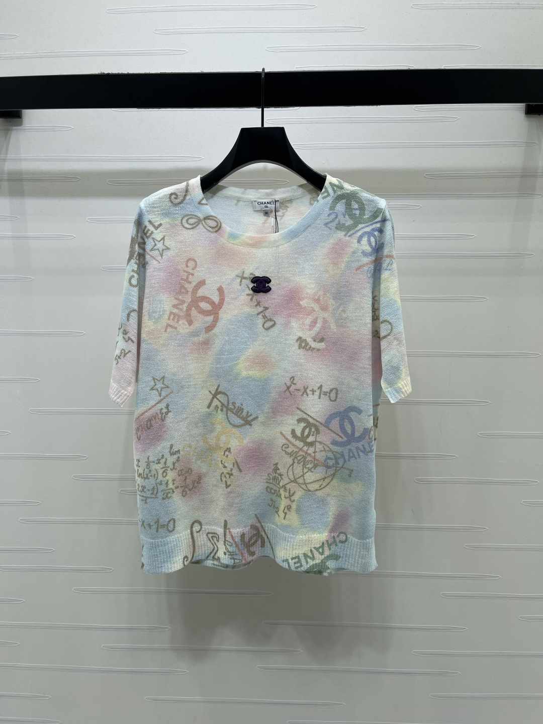 CHANEL コピー ニットTシャツ 彩色プリント ロゴ柄 ファッション レディース 3色展開