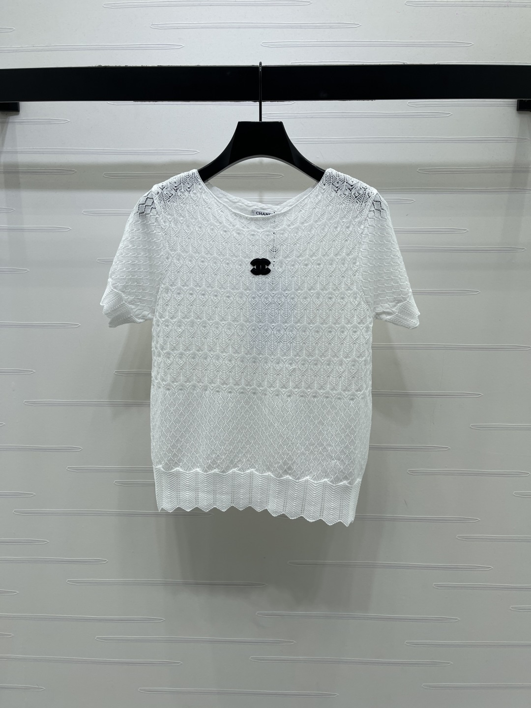 CHANEL コピー ニットTシャツ ロゴ刺繍 レディース 白/黒/ピンク 3色展開 - 画像 2