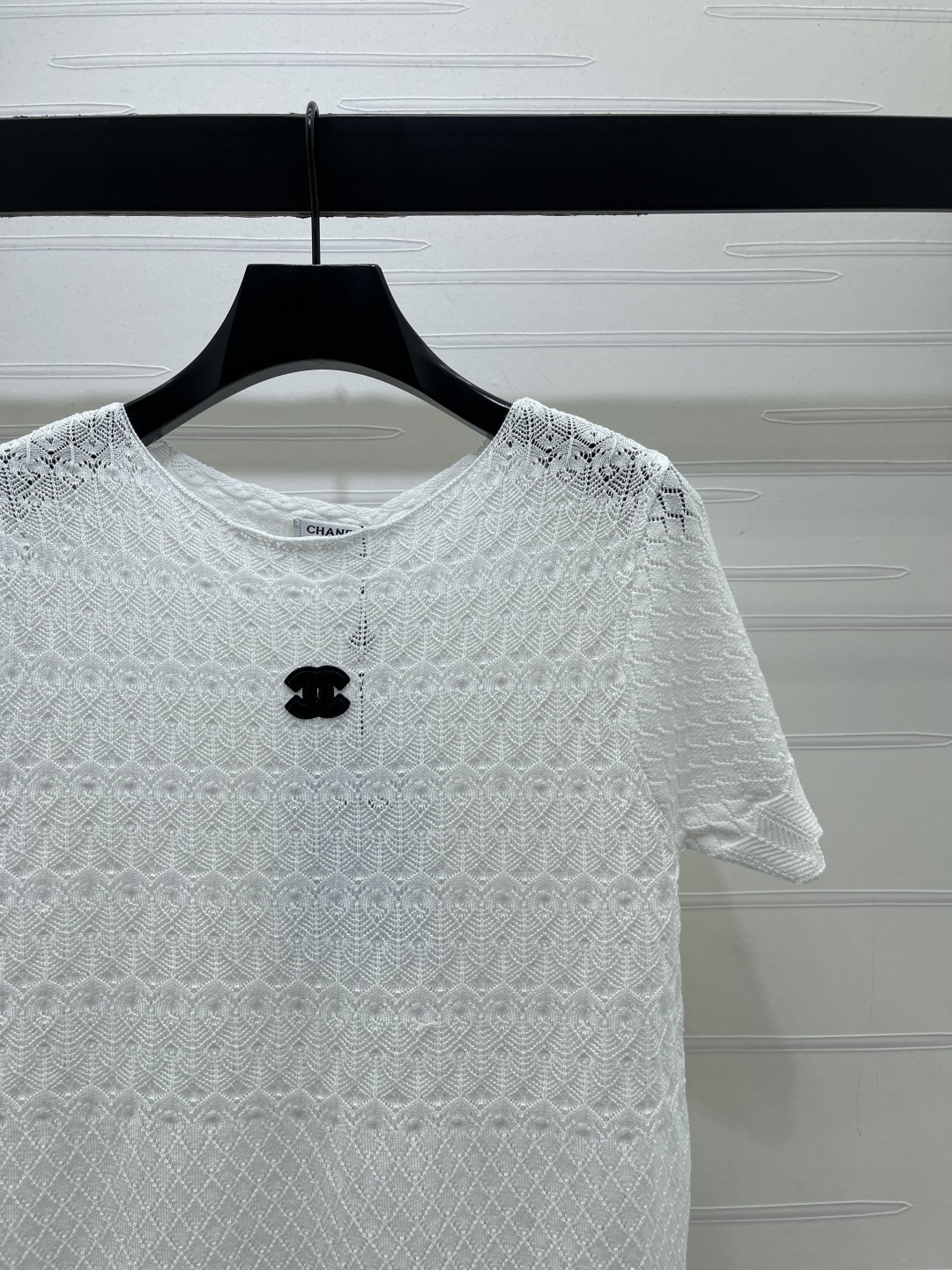 CHANEL コピー ニットTシャツ ロゴ刺繍 レディース 白/黒/ピンク 3色展開 - 画像 3