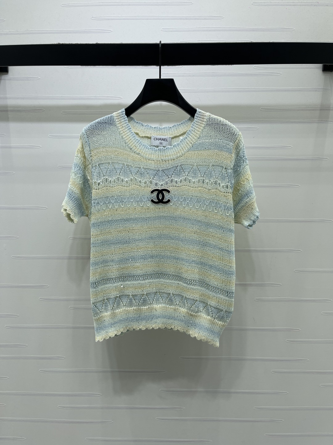 CHANEL コピー ニット Tシャツ レディース デザインニット 柄 デザイン ロゴ ピンク ブルー - 画像 2