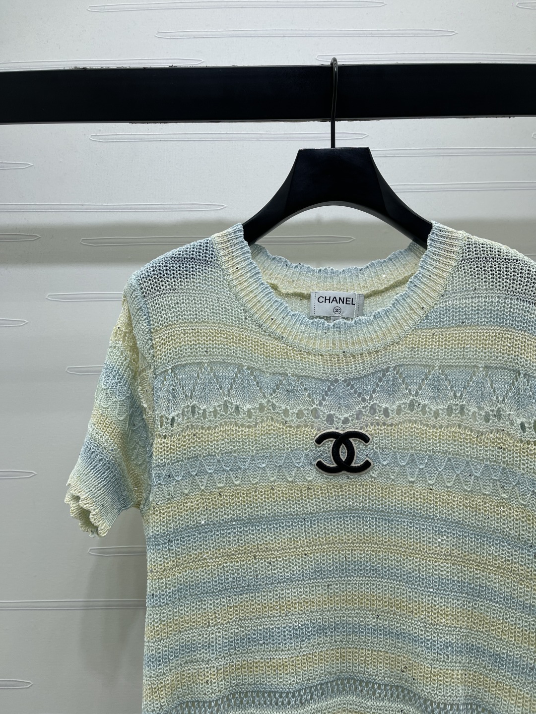 CHANEL コピー ニット Tシャツ レディース デザインニット 柄 デザイン ロゴ ピンク ブルー - 画像 4