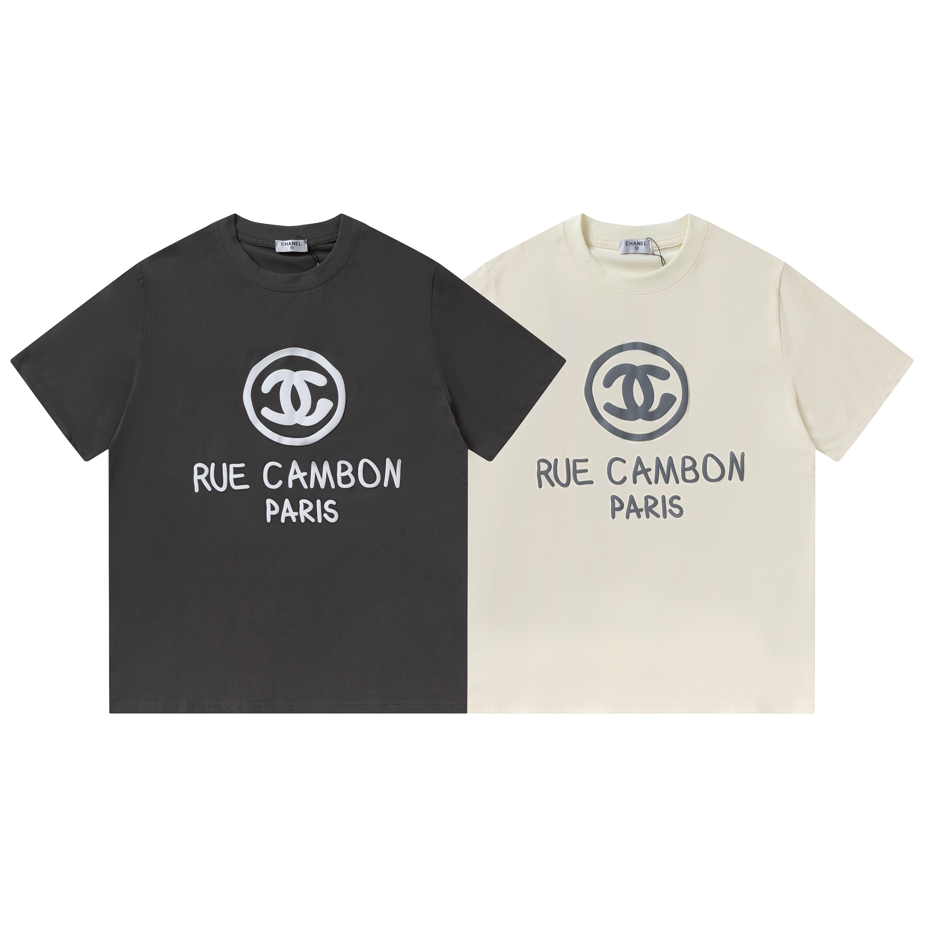 シンプル　シャネル　CHANEL　ココマーク　半袖Ｔシャツ　夏　プリントシャツ　Tshirt　レディース/メンズ　クルーネック　Tシャツ
