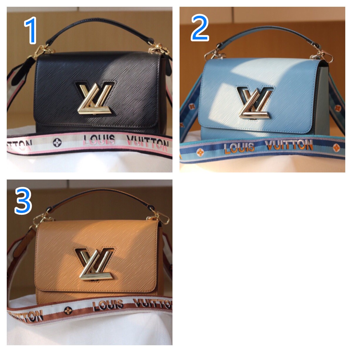 「大人気」ルイヴィトン　LOUIS VUITTON　ツイスト　MM　ハンドバッグ　TWIST　3色在庫　クルっと回すとLV