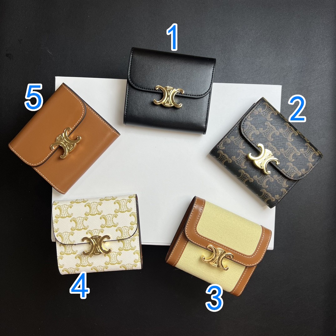 CELINE セリーヌ 3つ折り財布 ウォレット シマーファブリック 5色入