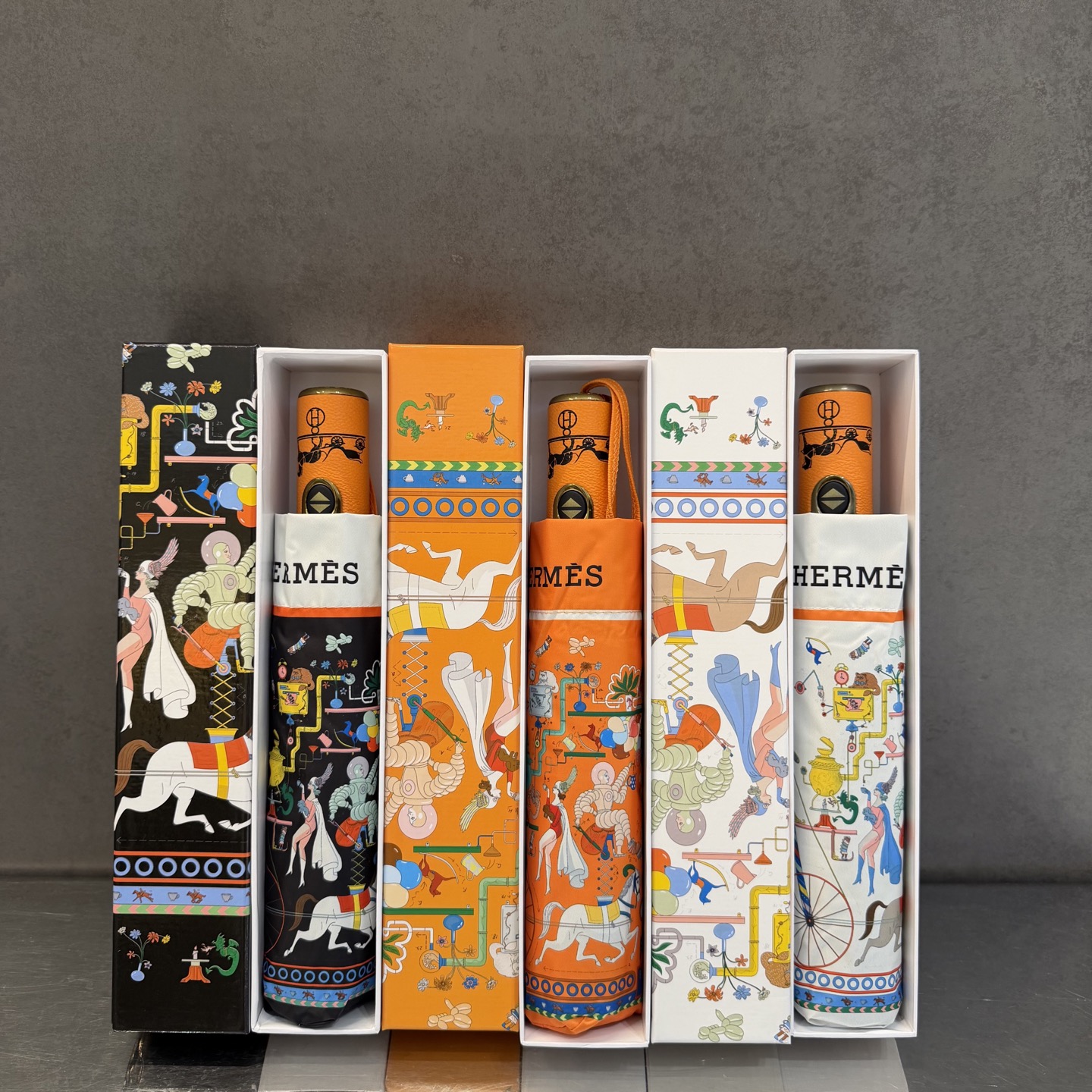 HERMES　エルメス　かさ　傘　日傘雨傘　折りたたみ傘　ワンタッチ開閉アンブレラ　UVカット　晴雨兼用傘　超撥水　8種 - 画像 11