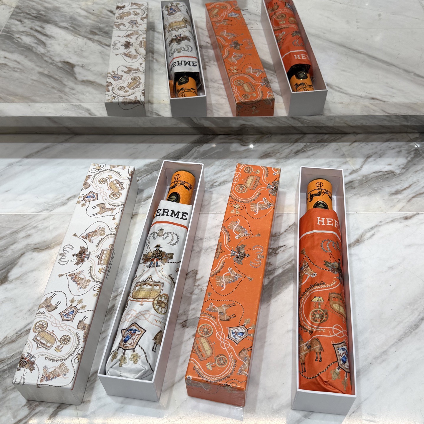 HERMES　エルメス　かさ　傘　日傘雨傘　折りたたみ傘　ワンタッチ開閉アンブレラ　UVカット　晴雨兼用傘　超撥水　8種 - 画像 12