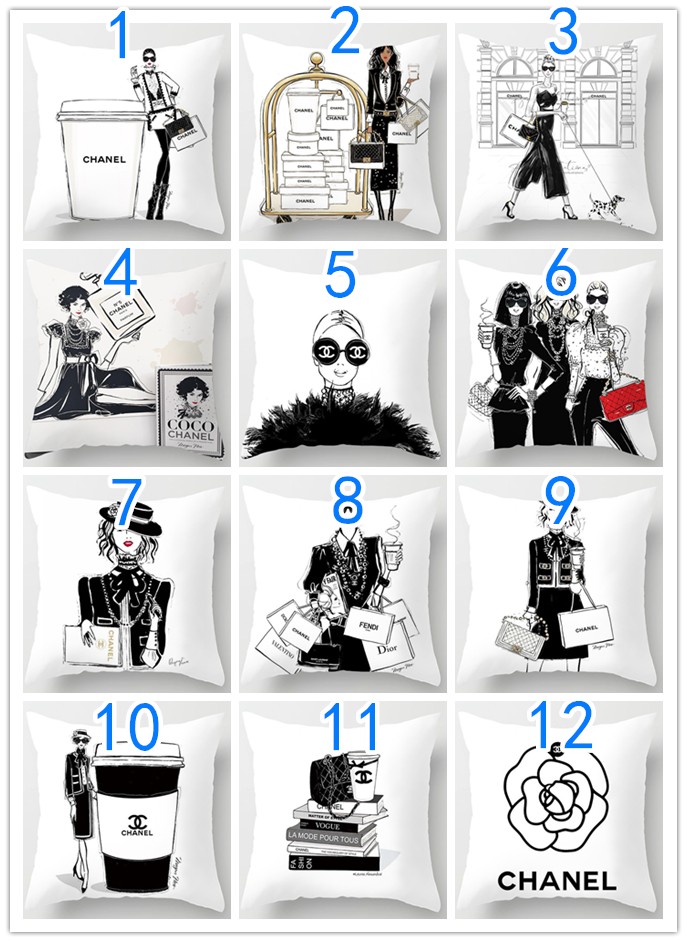 シャネル CHANEL クッションカバー クッション 背当て/ベッド用/ソファー用/カー用品 装飾枕カバー 布団カバー 19色 - 画像 1