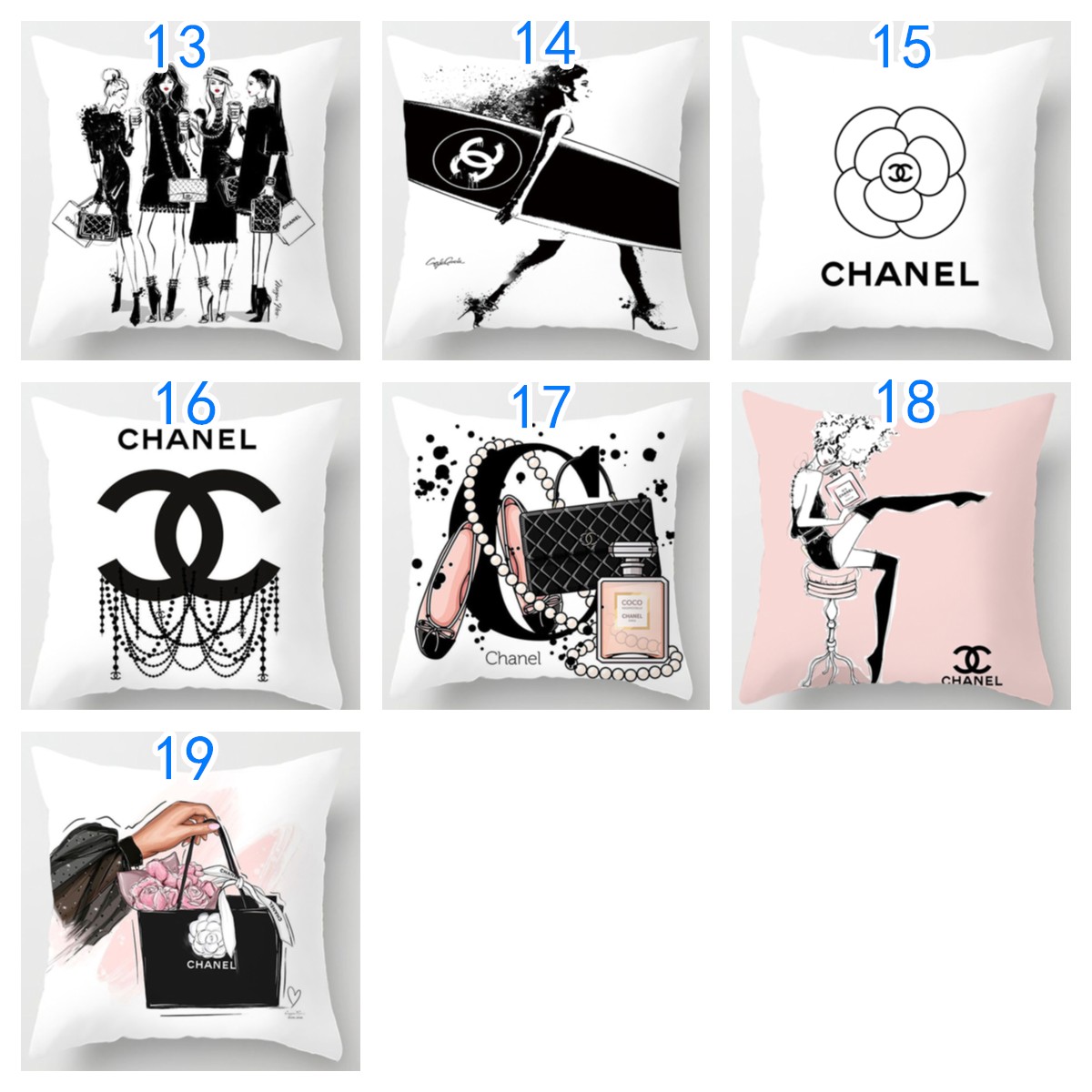 シャネル CHANEL クッションカバー クッション 背当て/ベッド用/ソファー用/カー用品 装飾枕カバー 布団カバー 19色 - 画像 2
