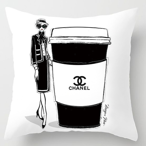 シャネル　CHANEL　クッションカバー　クッション　背当て/ベッド用/ソファー用/カー用品　装飾枕カバー　布団カバー　19色 - 画像 12