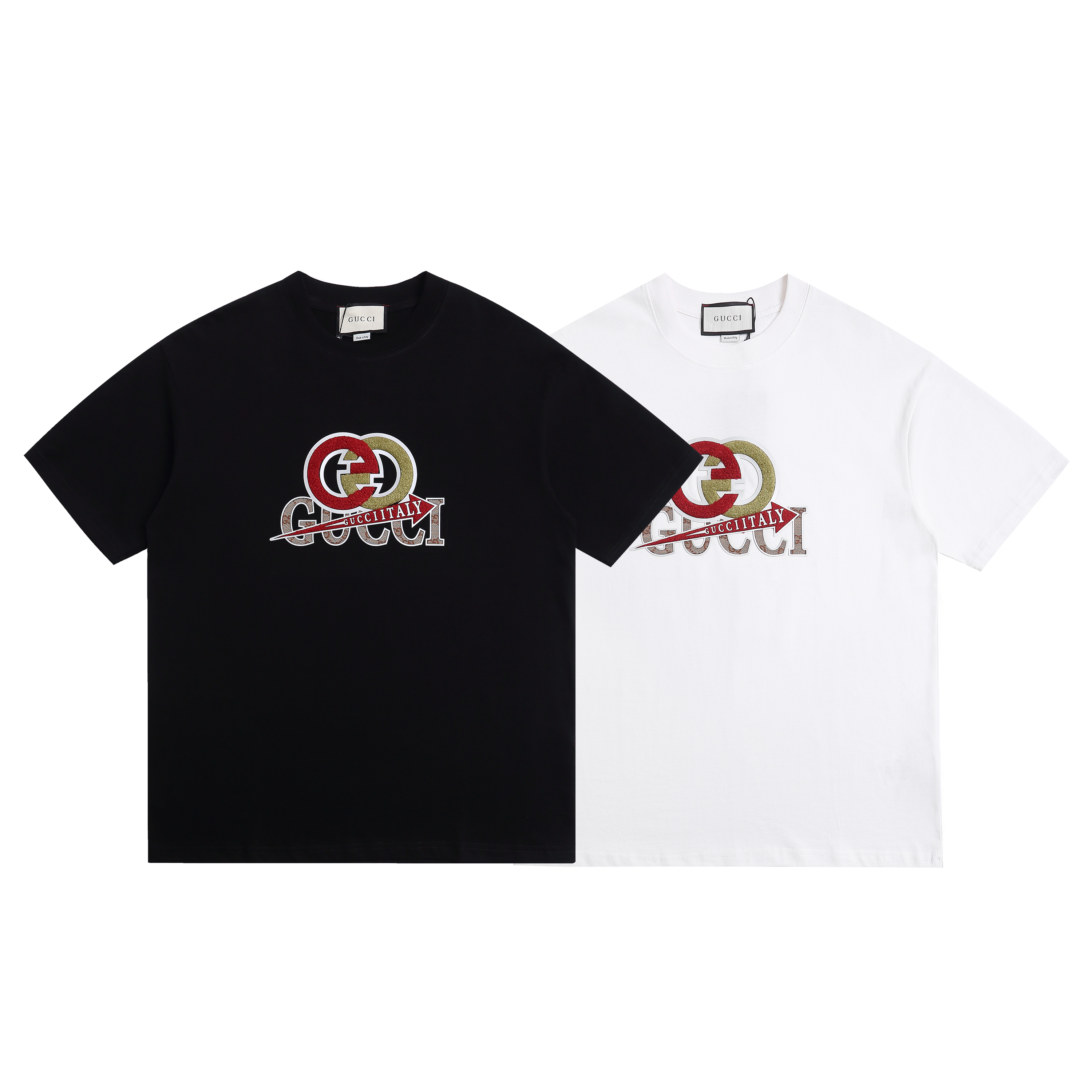 グッチ　GUCCI　Tシャツ　おしゃれ丸首シャツ　シャツ　半袖Tシャツ　カップルコーデ　Tshirt　男女兼用