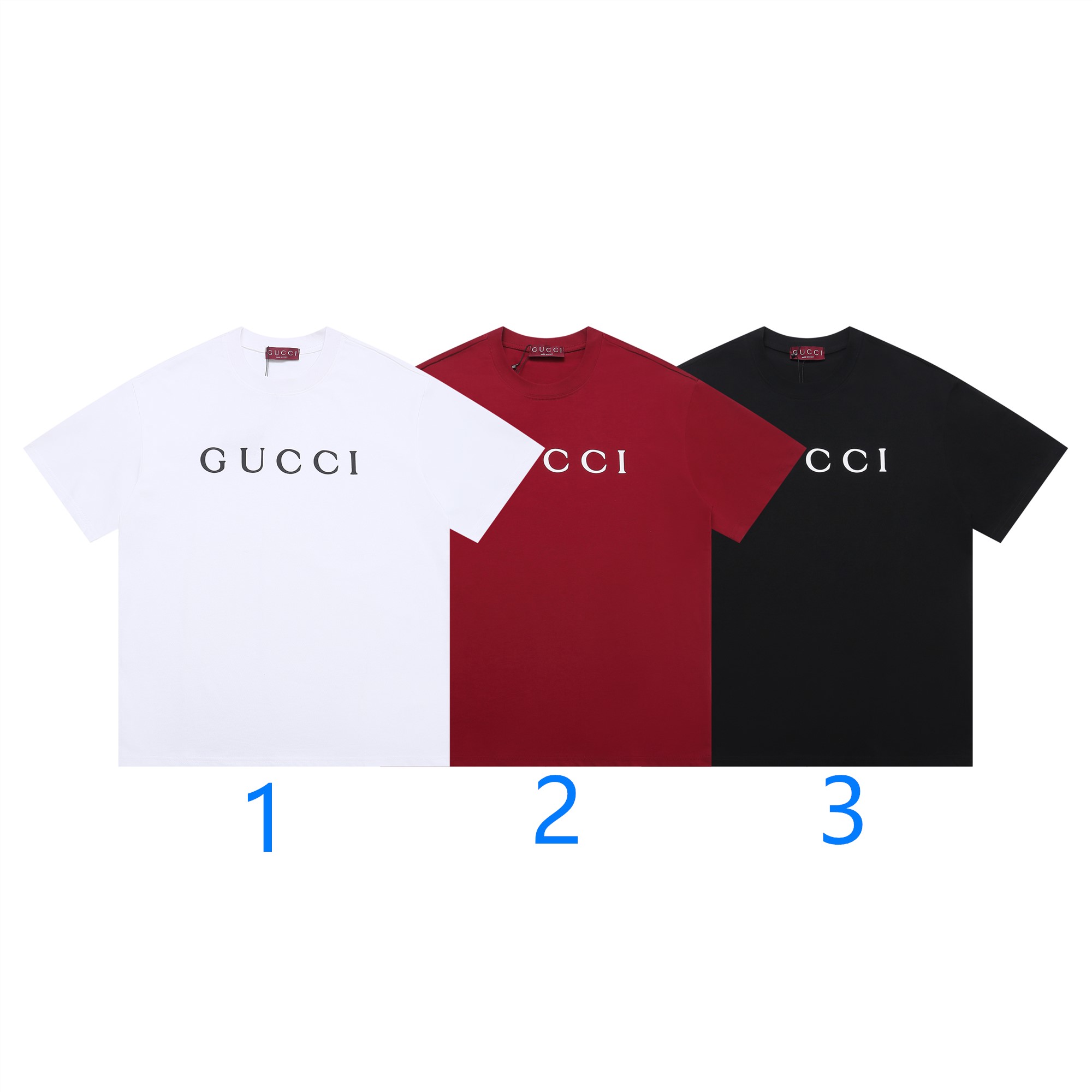 グッチ　GUCCI　Tシャツ　シンプル　プリント　無地　丸首シャツ　シャツ　半袖Tシャツ　カップルコーデ　Tshirt　男女兼用　S-XXL