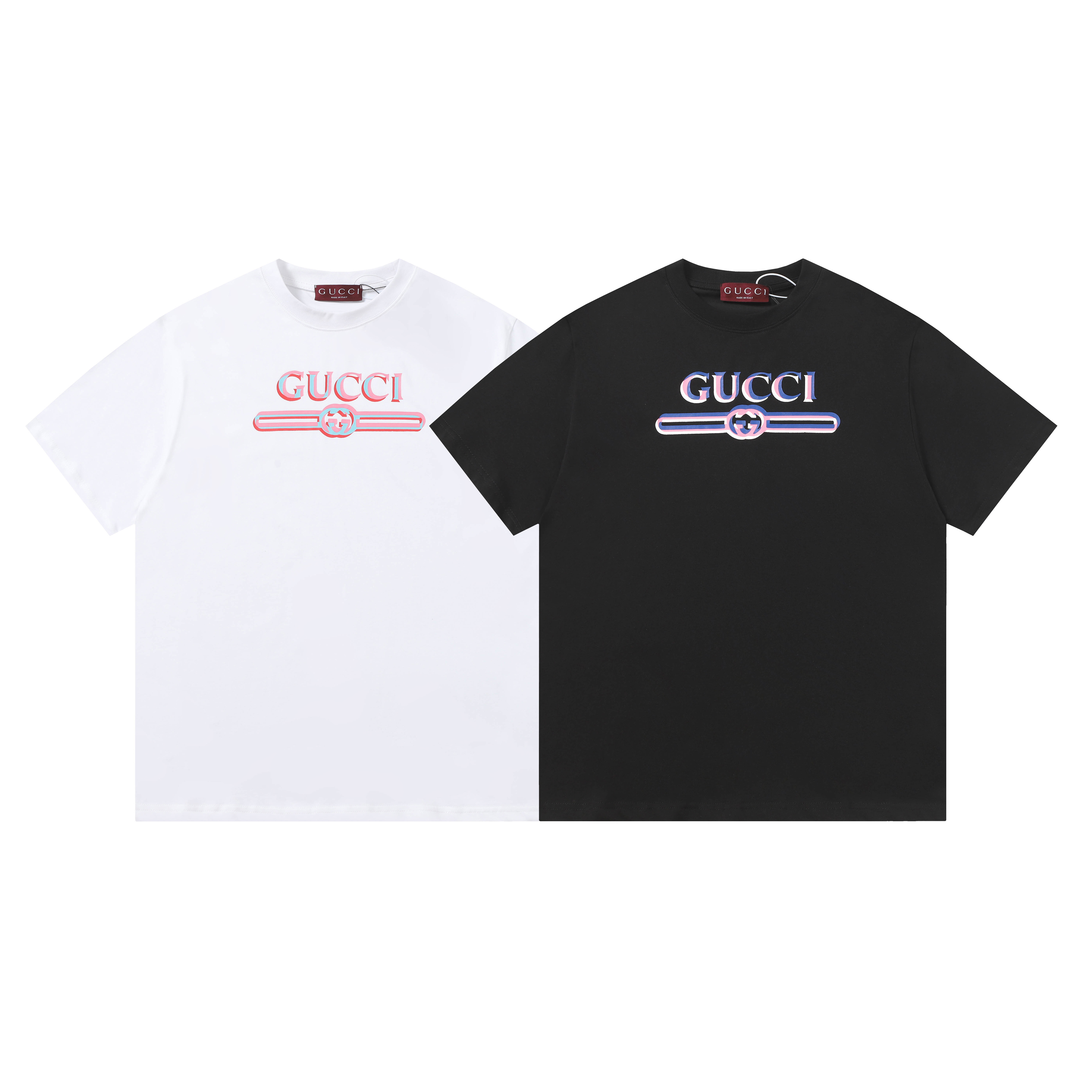 グッチ　GUCCI　Tシャツ　シンプル　プリント　クルーネックTシャツ　シャツ　半袖Tシャツ　カップルコーデ　Tshirt　男女兼用　S-XXL