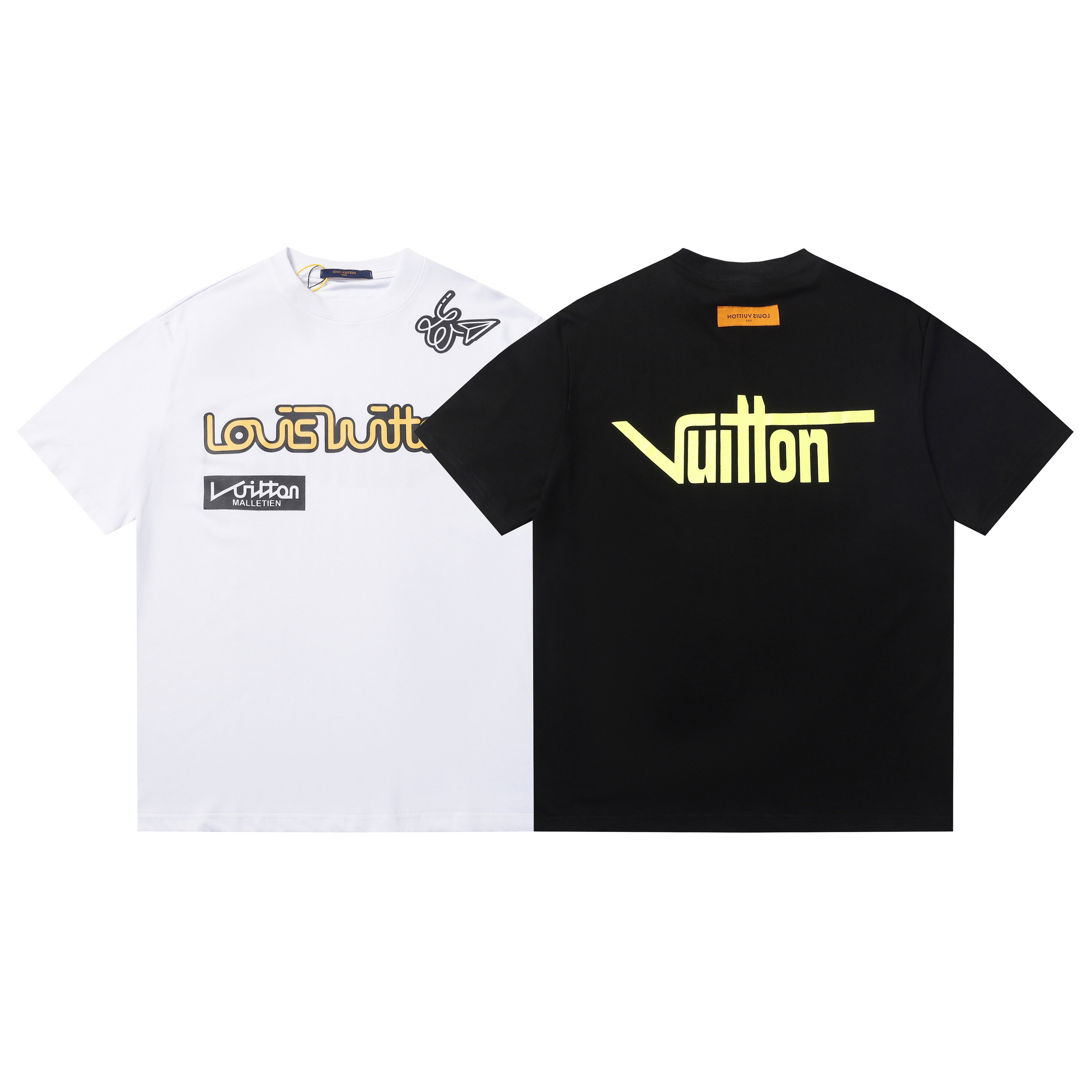 Louis Vuitton　ルイヴィトン　半袖シャツ　Ｔシャツ　シャツ　T-Shirt　3色　クルーネック　コットン100％　黒/白