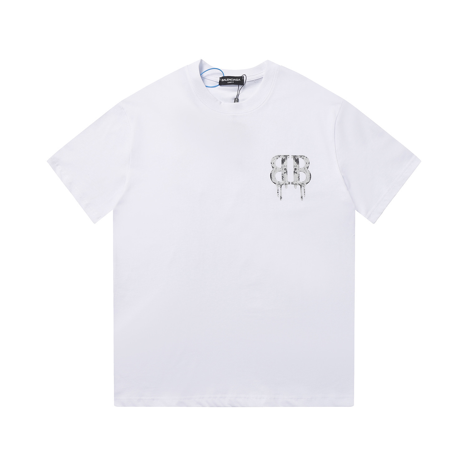 BALENCIAGA　バレンシアガ　プリントシャツ　クルーネック　メンズ　Tシャツ　T-shirt　2色