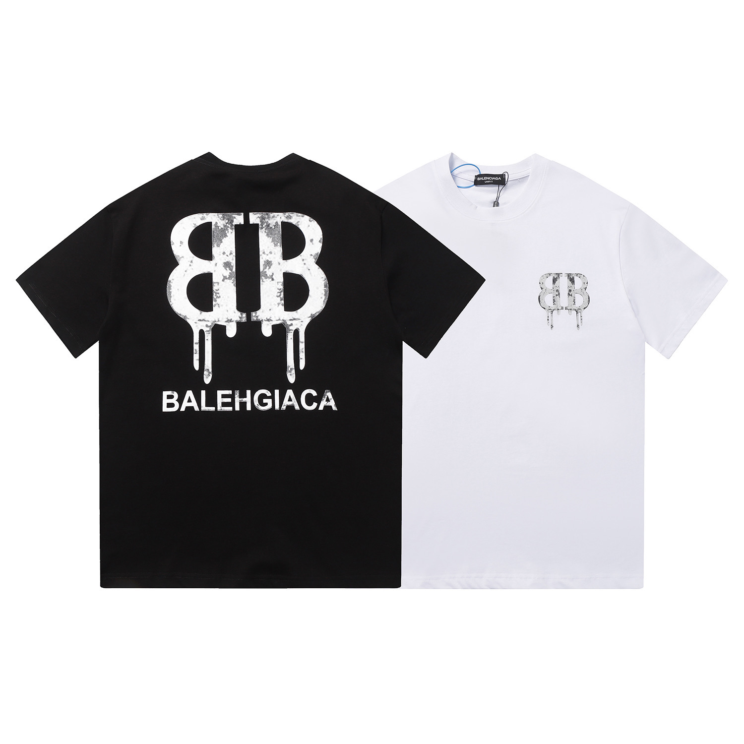 BALENCIAGA　バレンシアガ　プリントシャツ　クルーネック　メンズ　Tシャツ　T-shirt　2色