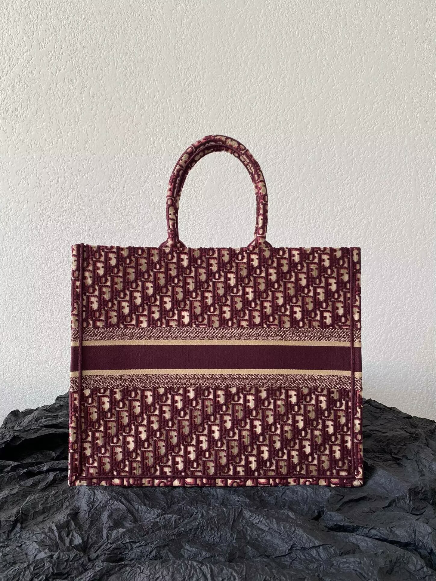 ディオール　定番　人気バッグ　Dior　オブリーク ブック トート ラージ バッグ キャンバス ブラウン　大容量　レディースバッグ - 画像 2