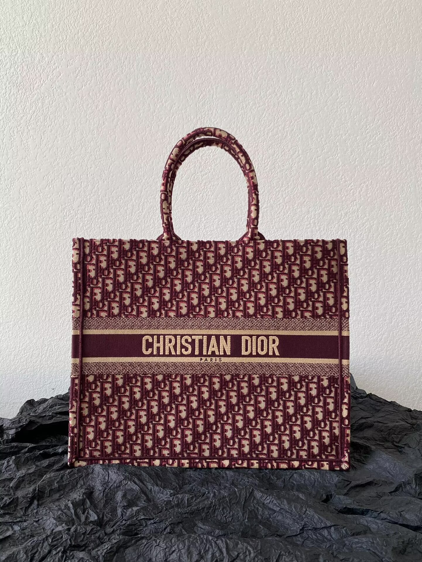 ディオール　定番　人気バッグ　Dior　オブリーク ブック トート ラージ バッグ キャンバス ブラウン　大容量　レディースバッグ