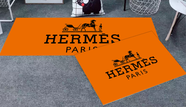 HERMES エルメス　おしゃれマット　浴室 マット 足拭きマット 滑り止めマット　家庭用寝室のカーペット　長方形　2種サイズ選択