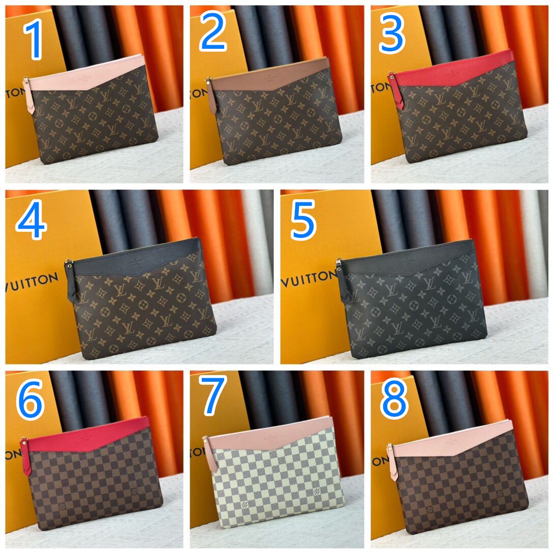 ルイヴィトンLOUIS VUITTON　 デイリーポーチ　クラッチバッグ　バッグ　ポーチ　パース　ジッパー財布　Daily Pouch　モノグラム/ダミエ　選べる8色