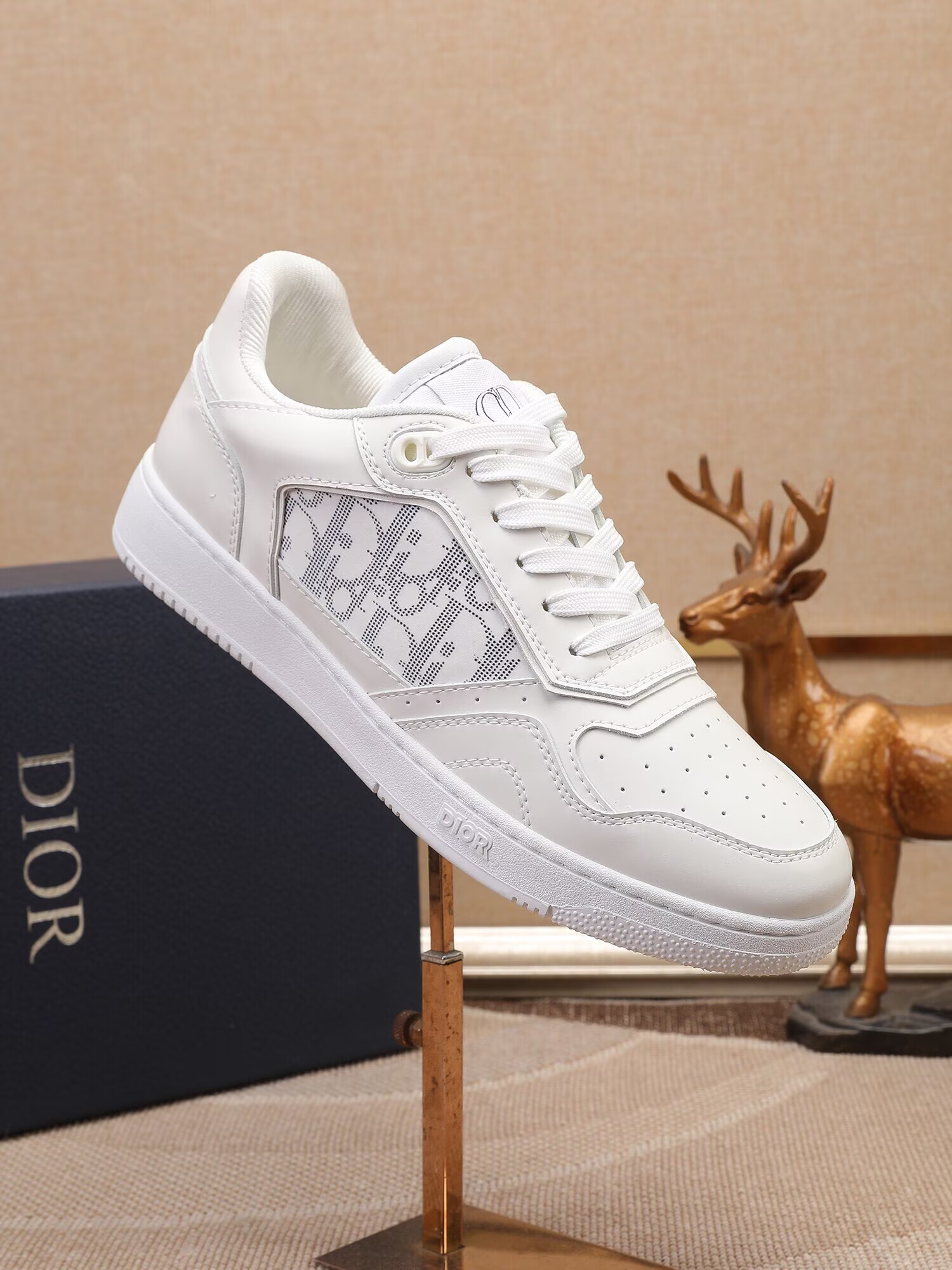 Dior メンズ スニーカー ホワイト グレー ディオール ロゴ プレート ランニングシューズ  9色 - 画像 15