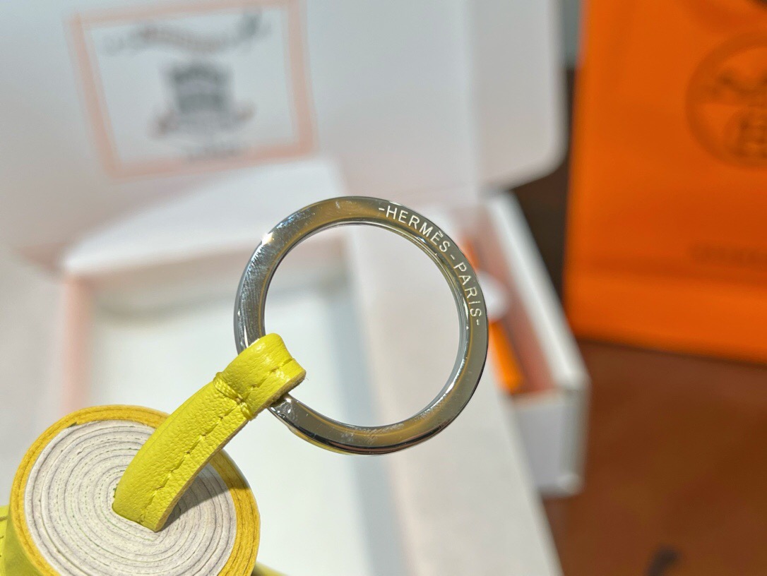 エルメス	カルメン キーホルダー HERMES Carmen uno-dos key ring キーリング レディース レザーフリンジキーリング　シルバー金具 - 画像 18
