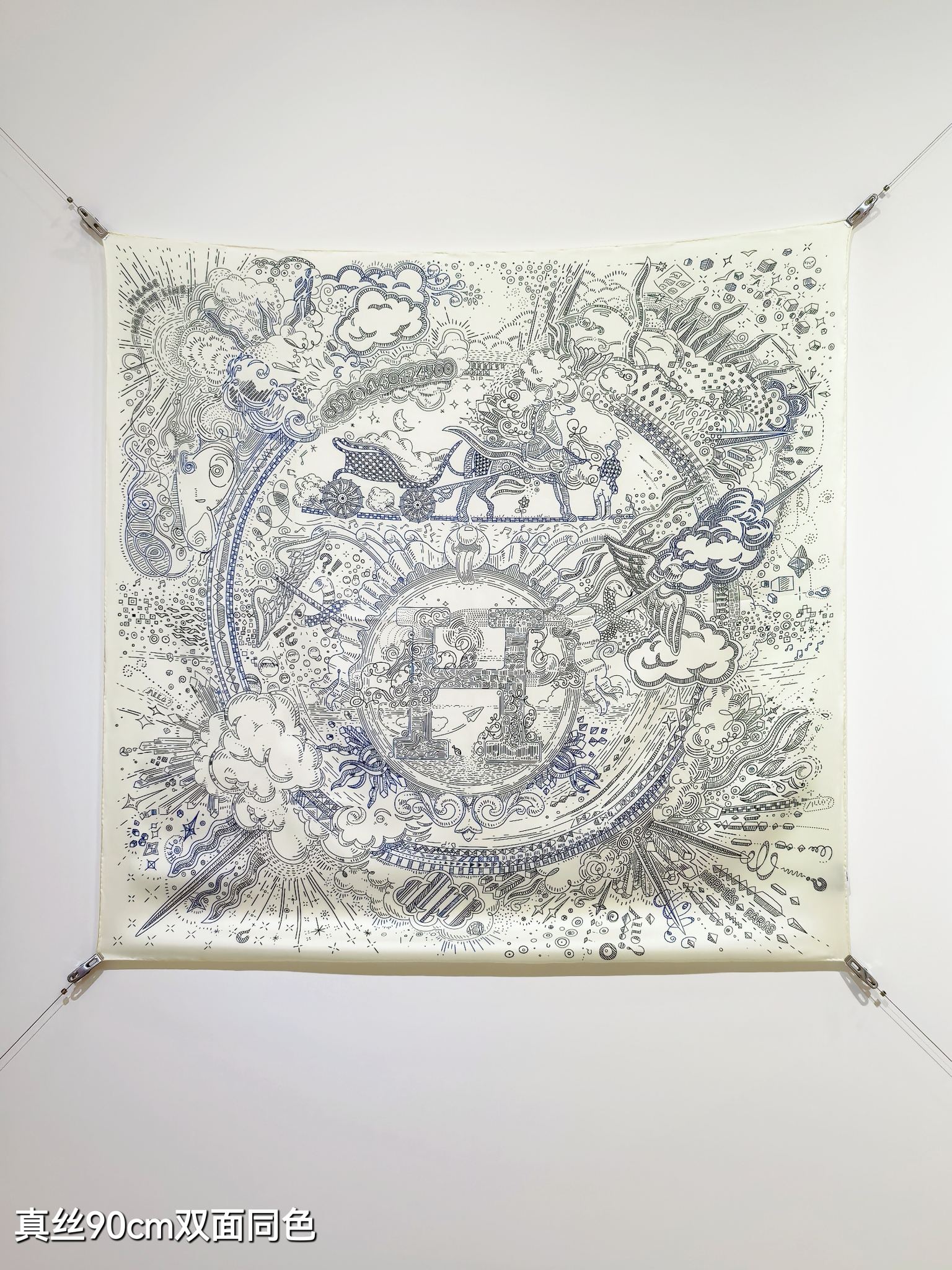 HERMES エルメス シルクスカーフ Hマーク 90cm 双面同色 多色展開