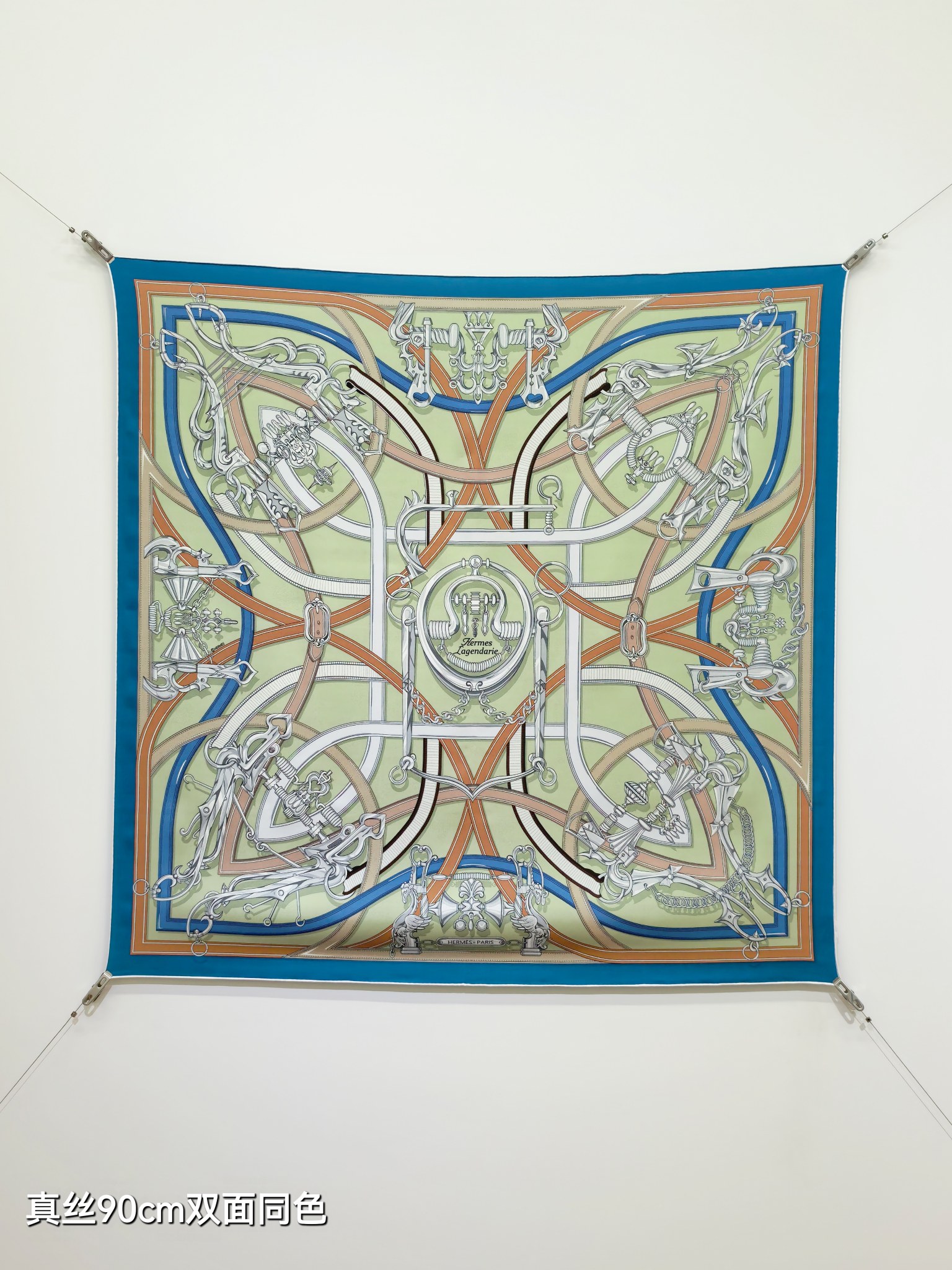 HERMES エルメス シルクスカーフ 真丝90cm 両面同色 多色展開