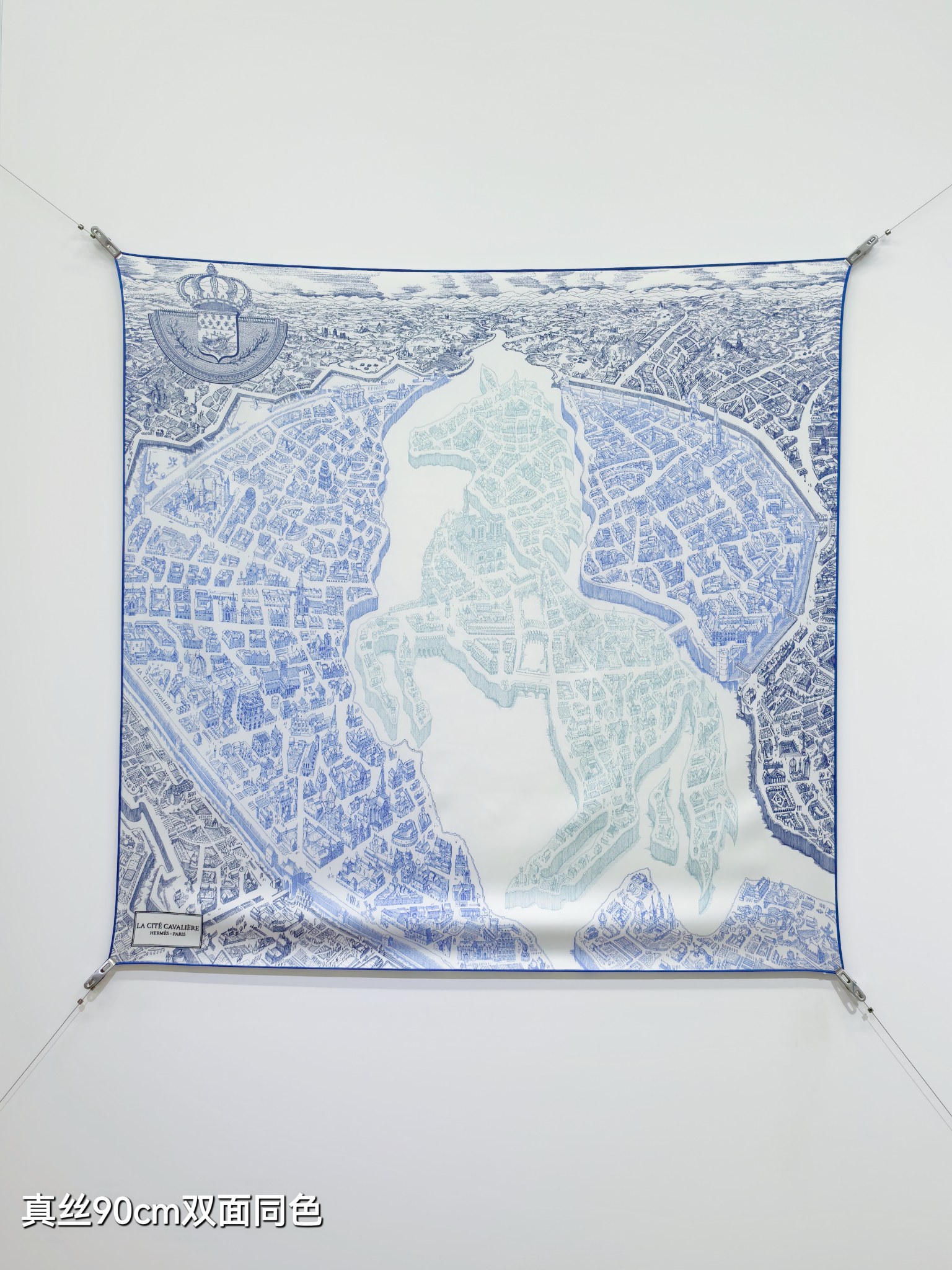 HERMES エルメス スカーフ 地図柄 シルク 90cm 両面同色 多色展開