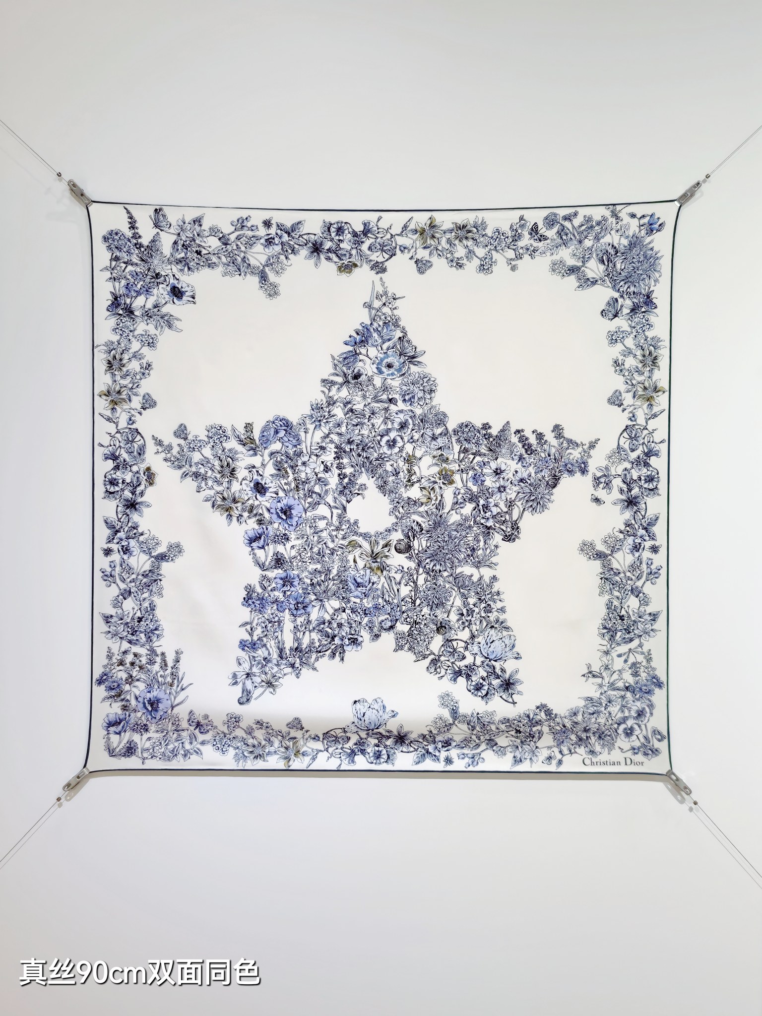 DIOR ディオール スカーフ 花柄デザイン真絲90cm双面同色 多色展開 - 画像 2