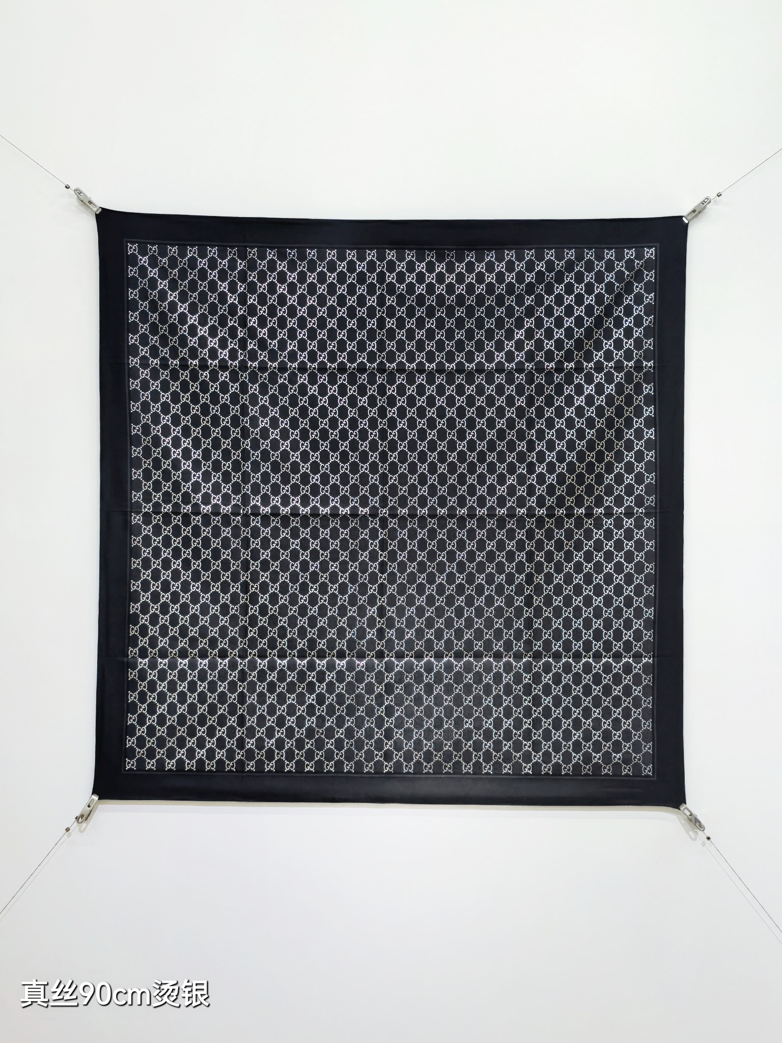 GUCCI グッチ GGシルクスカーフ GGパターン 真丝90cm 烫銀 全4色 - 画像 3