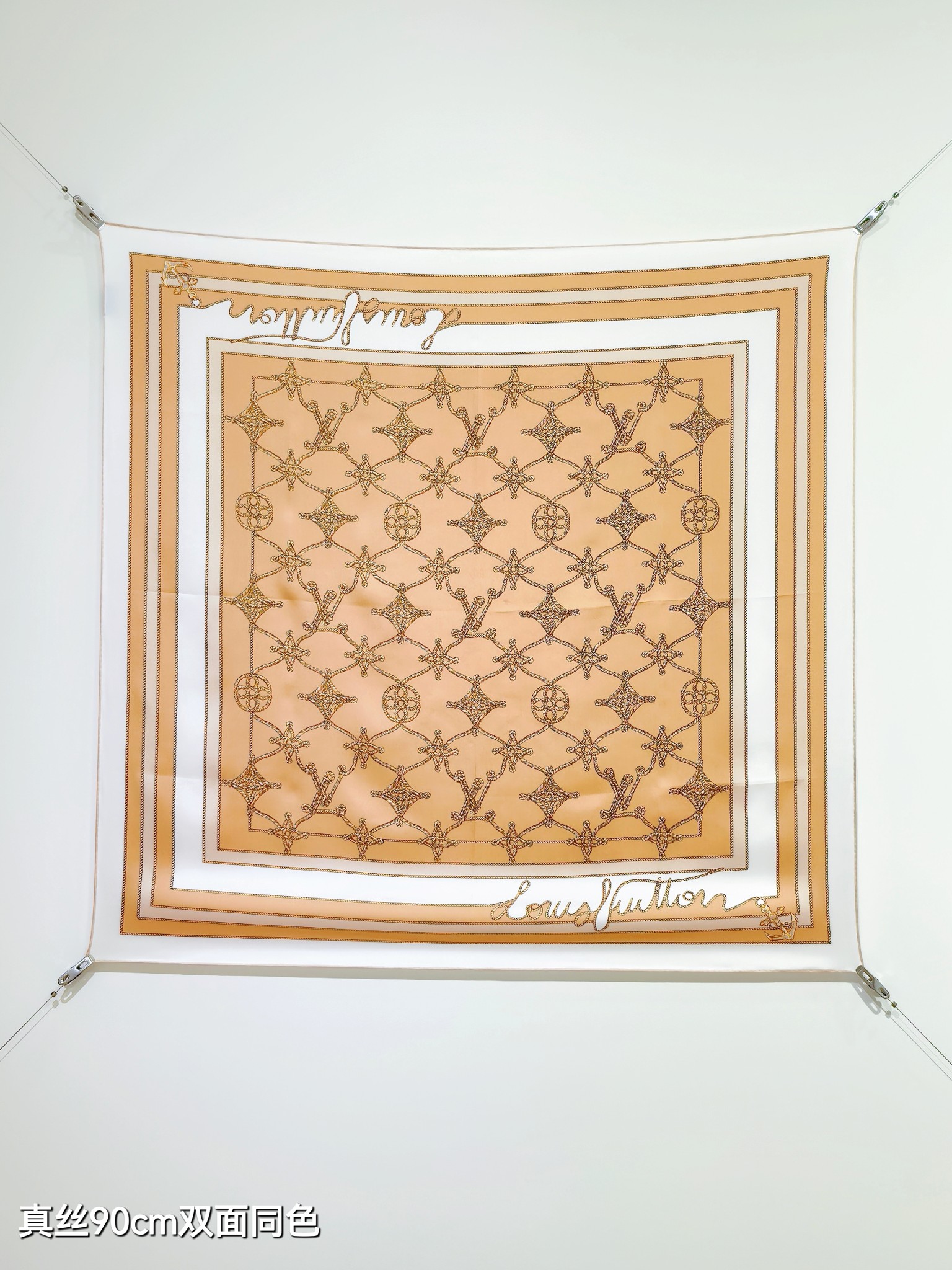LOUIS VUITTON ルイ・ヴィトン スカーフ シルク 90cm LV柄 全4色 - 画像 6