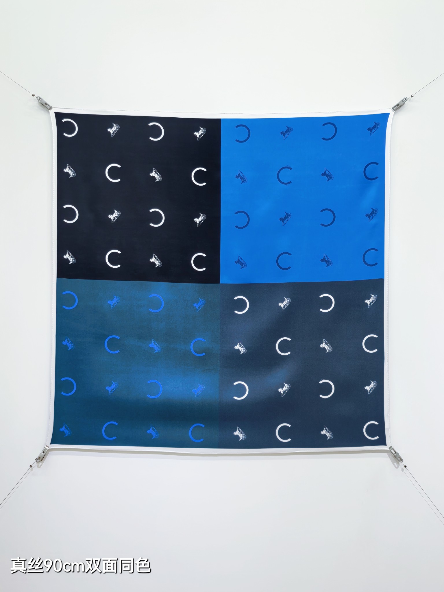 CELINE セリーヌ スカーフ 真絲 90cm 双面同色 全4色