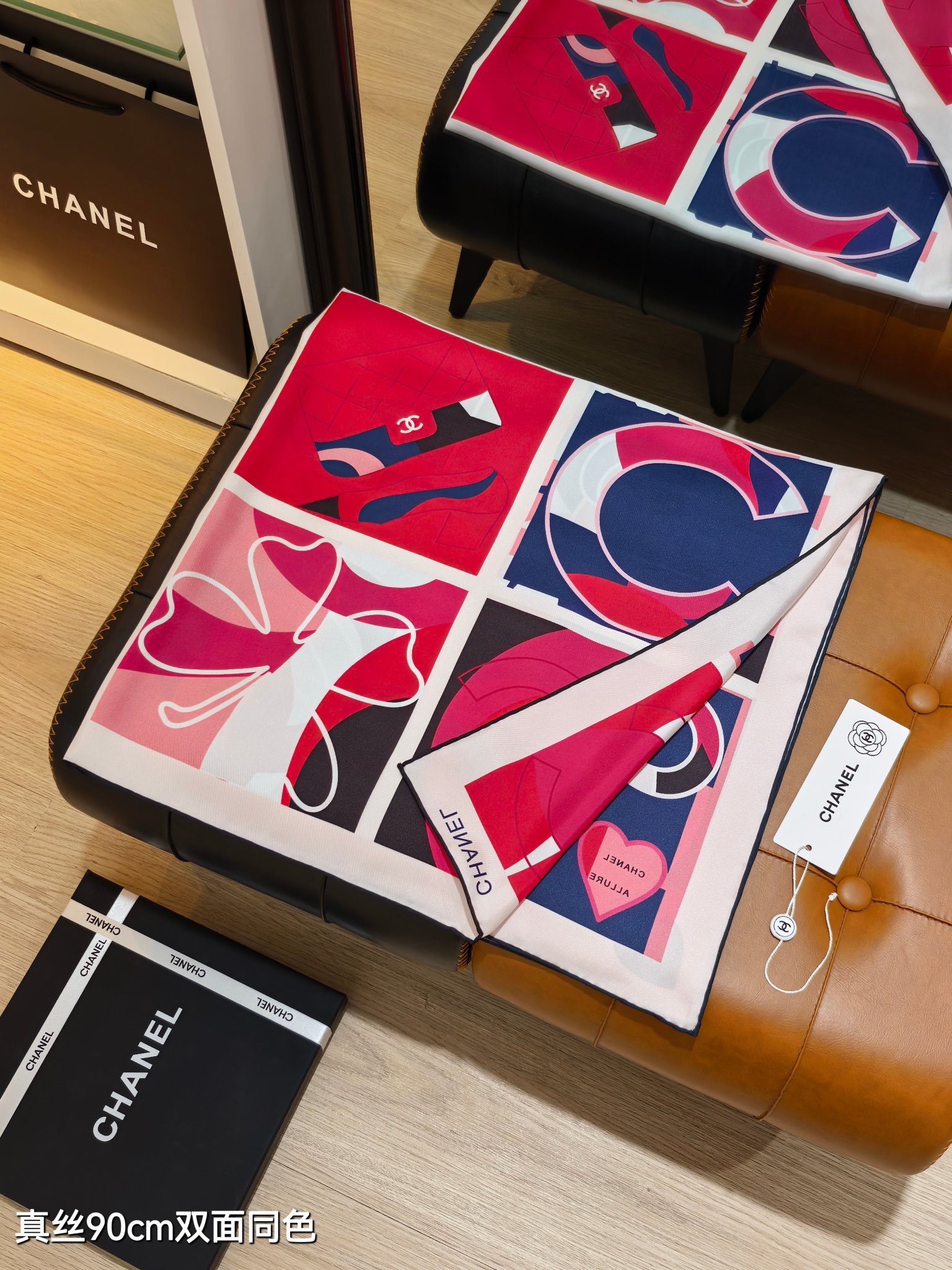 CHANEL シャネル シルクスカーフ 真絲90cm CHANELデザイン 多色展開 - 画像 2