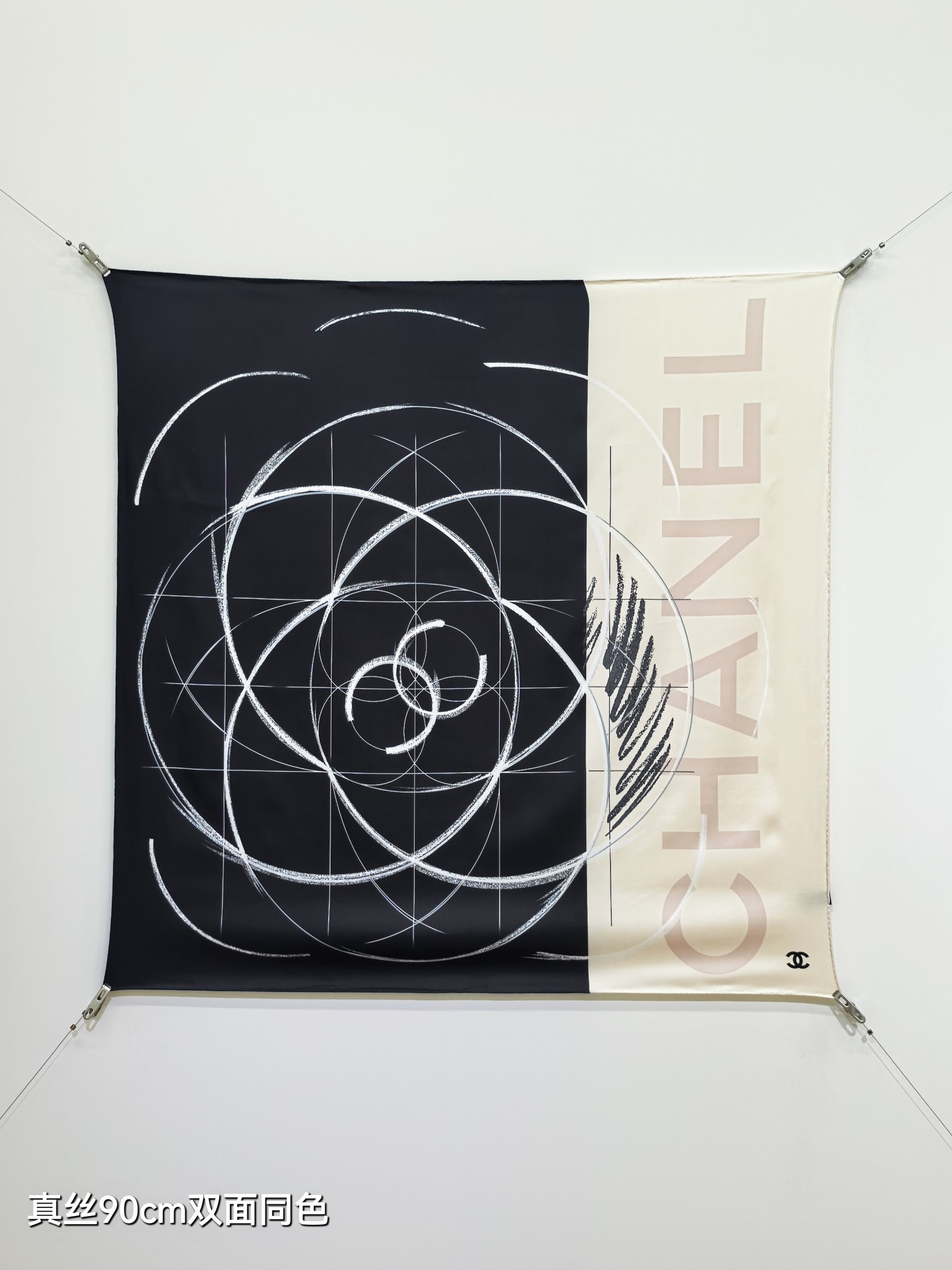 CHANEL シャネル スカーフ シルク 90cm 双面同色 5枚セット 全5色