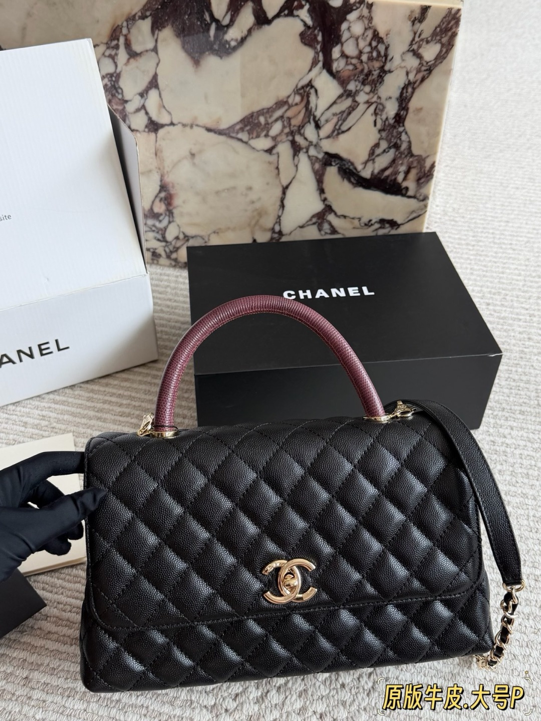 シャネル ココハンドル Chanel coco handle ハンドバッグ リザードハンドル 黒 2WAYチェーンバッグ XXS(19)・XS(24)・S(24) 🖤 - 画像 2