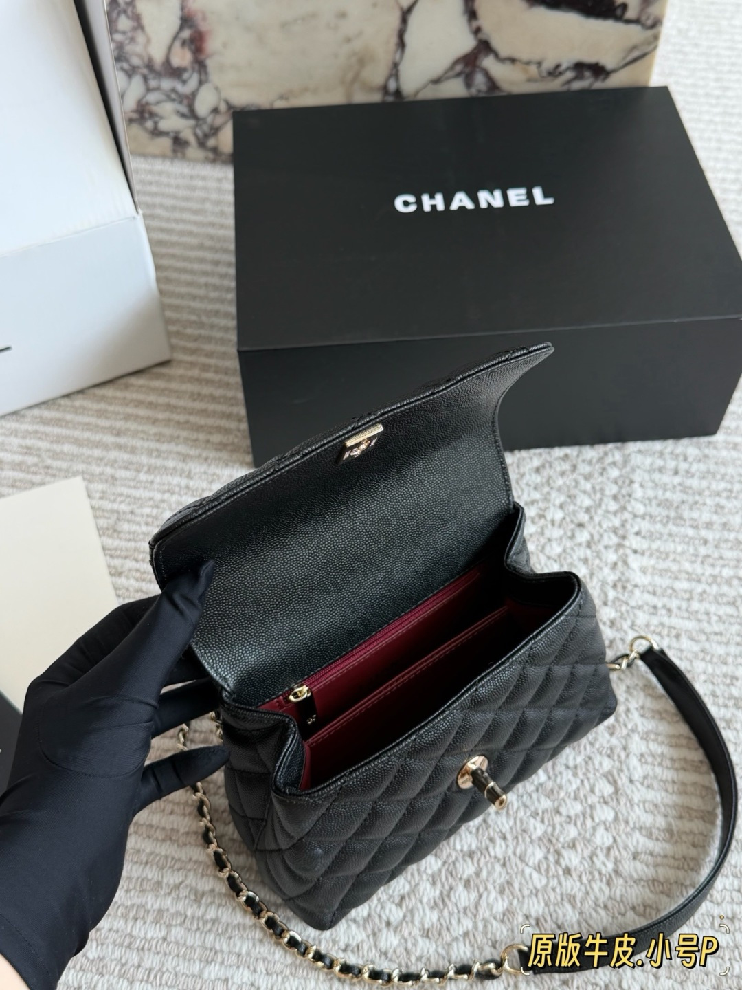 シャネル ココハンドル Chanel coco handle ハンドバッグ リザードハンドル 黒 2WAYチェーンバッグ XXS(19)・XS(24)・S(24) 🖤 - 画像 9