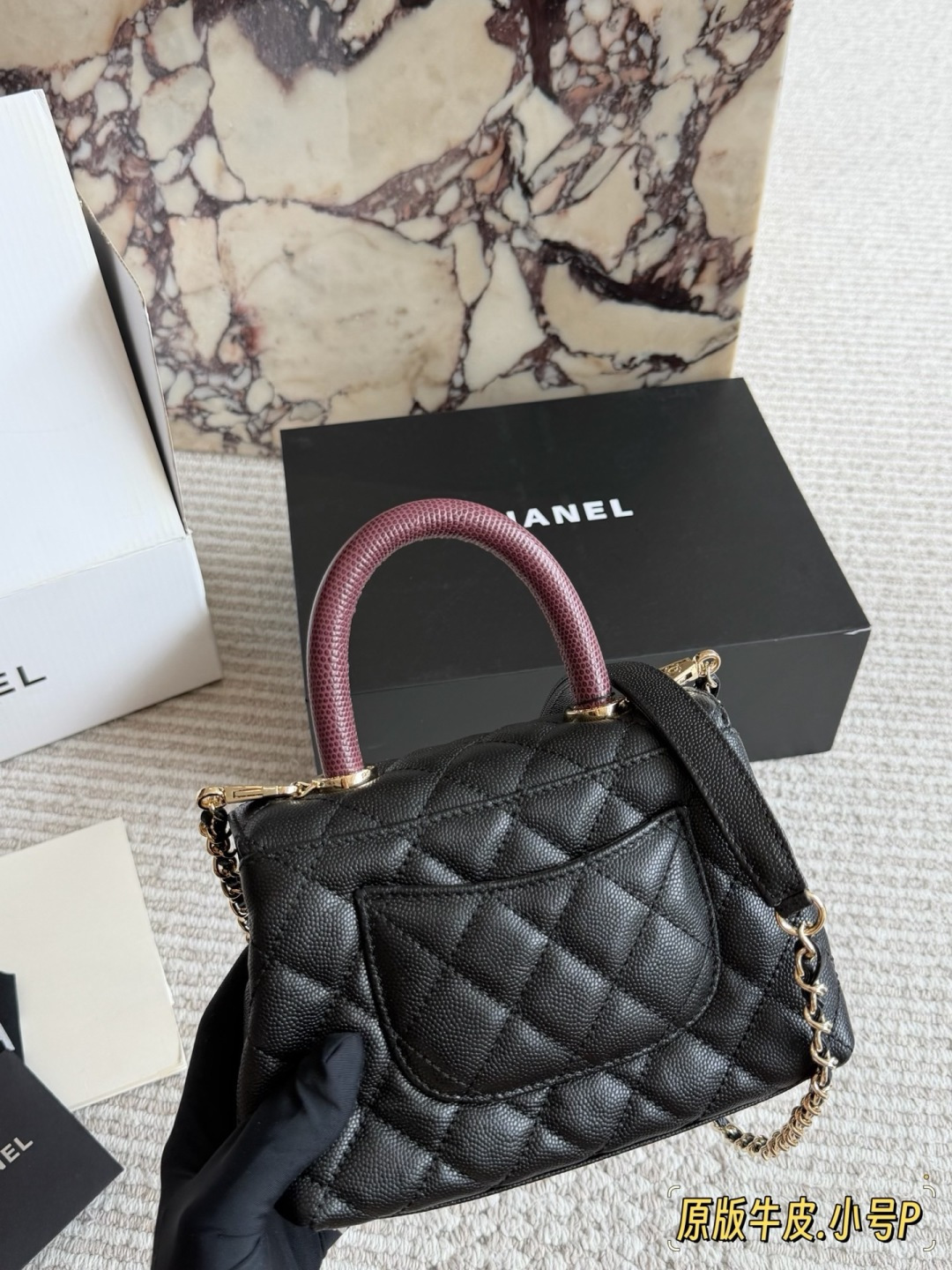 シャネル ココハンドル Chanel coco handle ハンドバッグ リザードハンドル 黒 2WAYチェーンバッグ XXS(19)・XS(24)・S(24) 🖤 - 画像 5