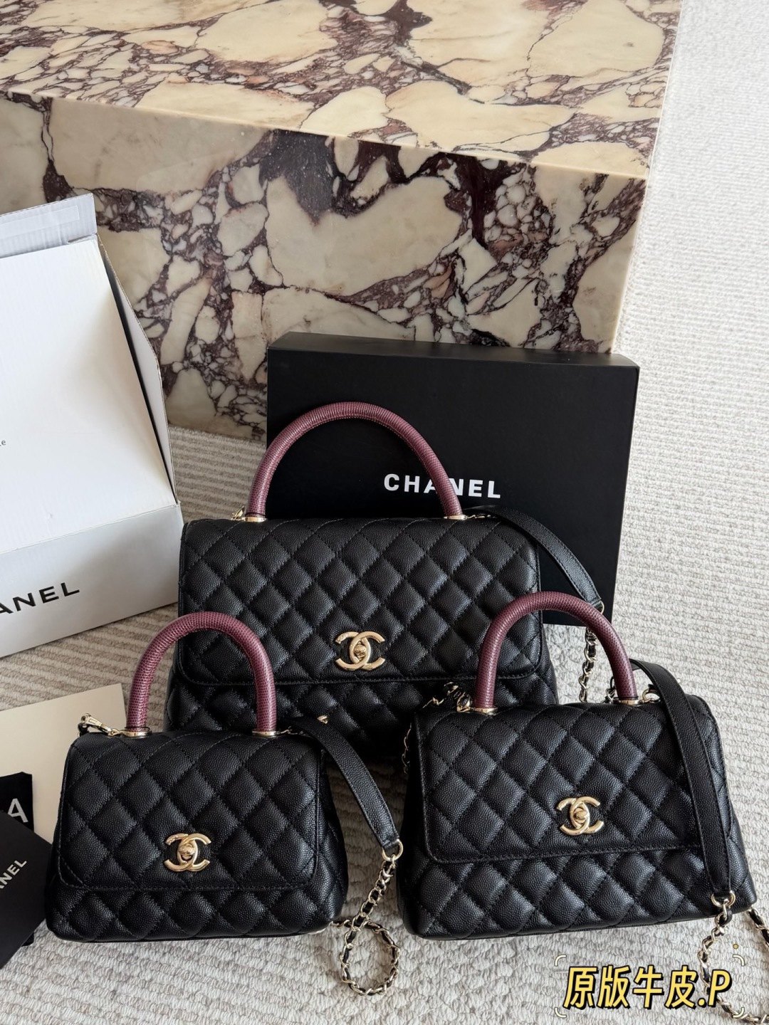 シャネル ココハンドル Chanel coco handle ハンドバッグ リザードハンドル 黒 2WAYチェーンバッグ XXS(19)・XS(24)・S(24) 🖤