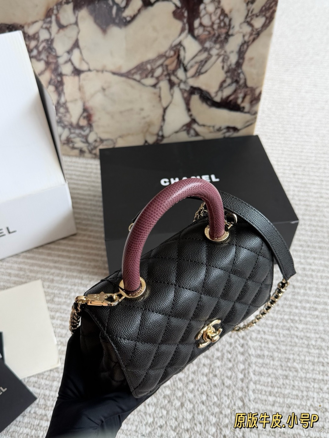 シャネル ココハンドル Chanel coco handle ハンドバッグ リザードハンドル 黒 2WAYチェーンバッグ XXS(19)・XS(24)・S(24) 🖤 - 画像 6