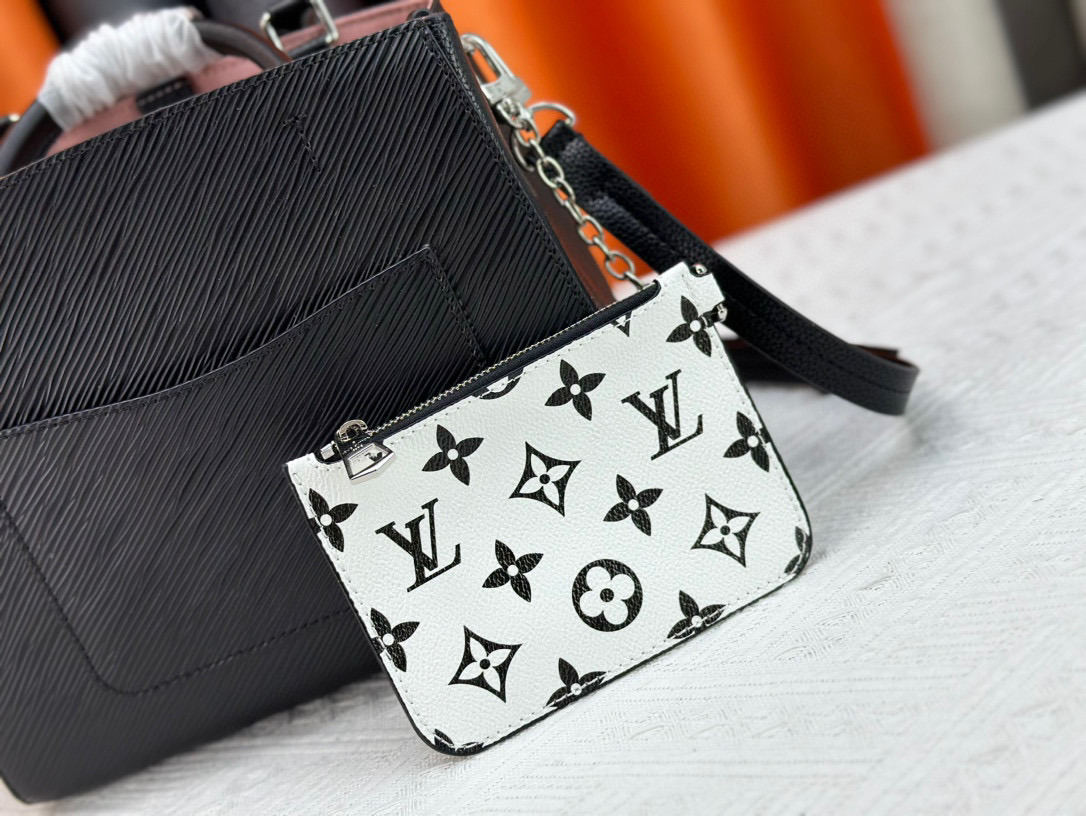 LOUIS VUITTON　Marelle Tote　ルイヴィトン マレル トート  バッグ　モノグラム/ エピ　レディースバッグ　2way　手提げバッグ　ショルダーバッグ　黒 - 画像 4