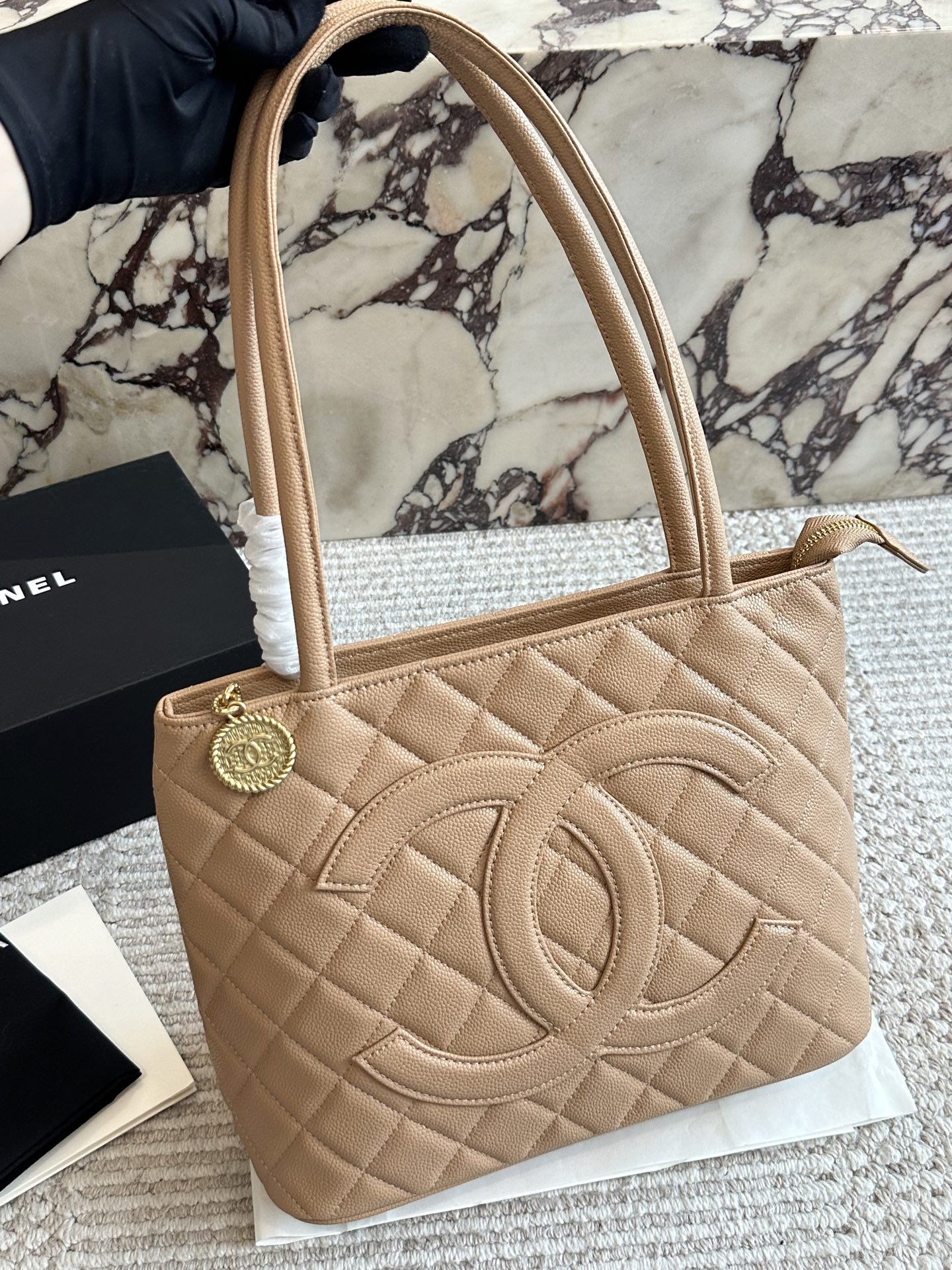 シャネル　CHANEL　レディースバッグ　キャビアスキン　トートバッグ　カバン　4色 - 画像 6