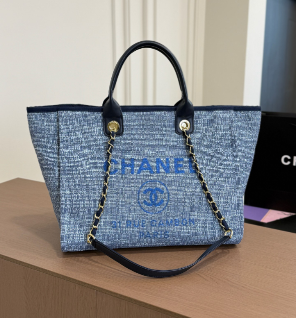 シャネル　CHANEL　ドーヴィルショッピングトートバッグ　チェンートートバッグ　レディース　大容量！バッグ　5色 - 画像 5
