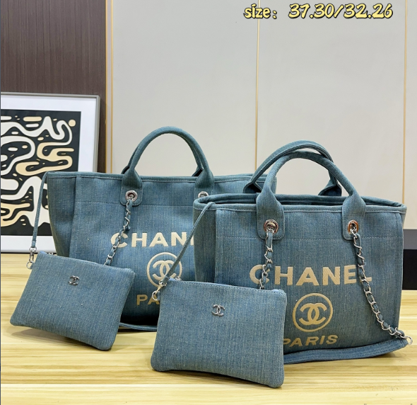 シャネル　CHANEL　ラージ ショッピング バッグ　ドーヴィル　チェンートートバッグ　レディース　大容量！バッグ　2色 - 画像 4