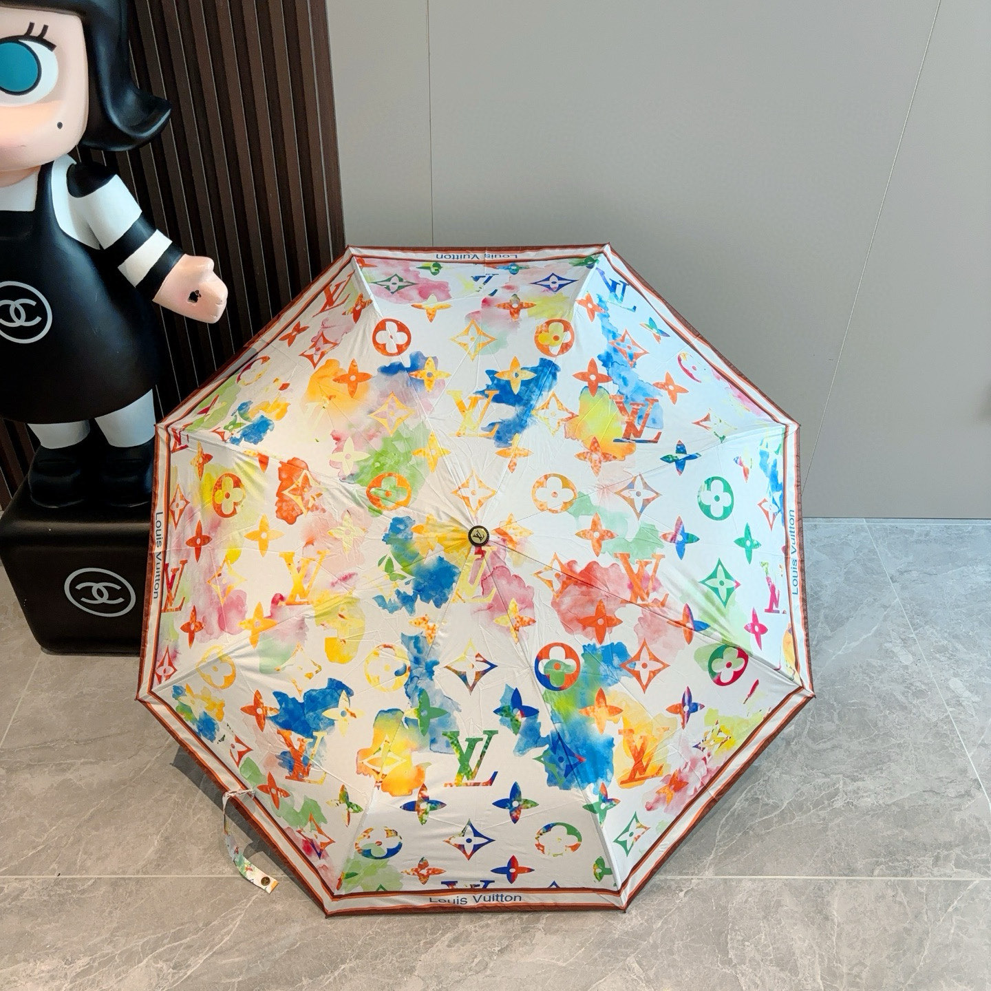 ☆美品☆LOUIS VUITTON雨傘パラプルィイ　アルクアンシエル　アンプレア LOUIS VUITTON 【中古】ルイヴィトン 傘 パラプルュイ アルク
