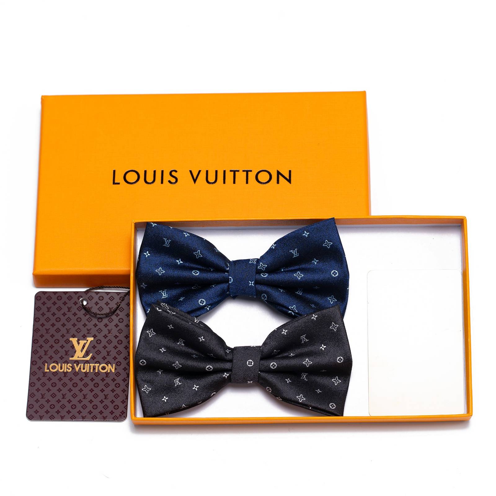 LOUIS VUITTON ルイヴィトン ボウタイ モノグラム柄 ブラック ネイビー - 画像 2