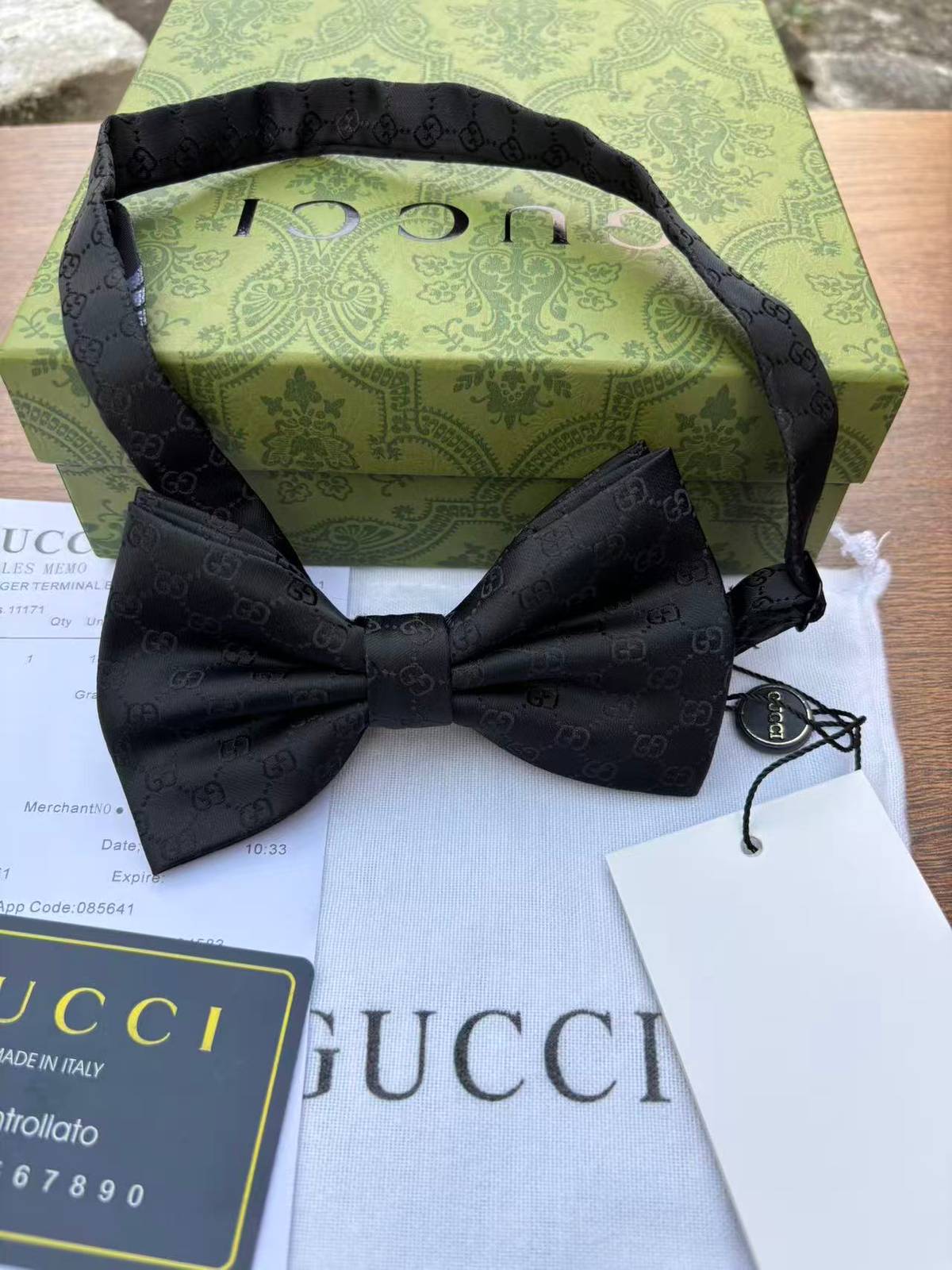GUCCI グッチ シルク GG 柄 ボウタイ 全3色展開 - 画像 2