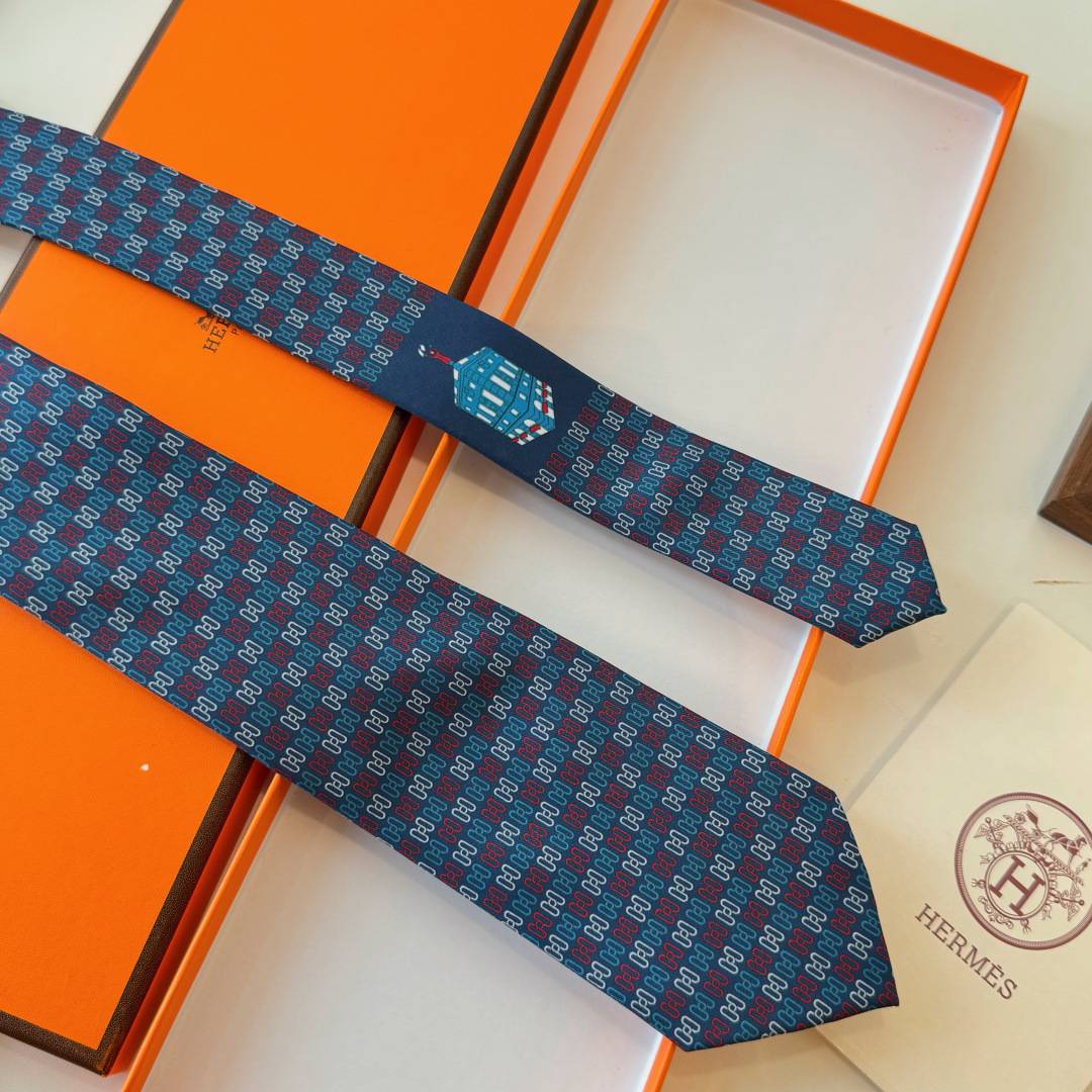 HERMES エルメス メンズネクタイ ワインレッド Hマーク - 画像 13