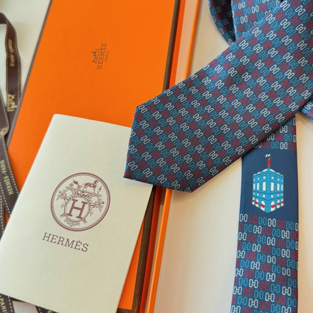 HERMES エルメス メンズネクタイ ワインレッド Hマーク - 画像 15